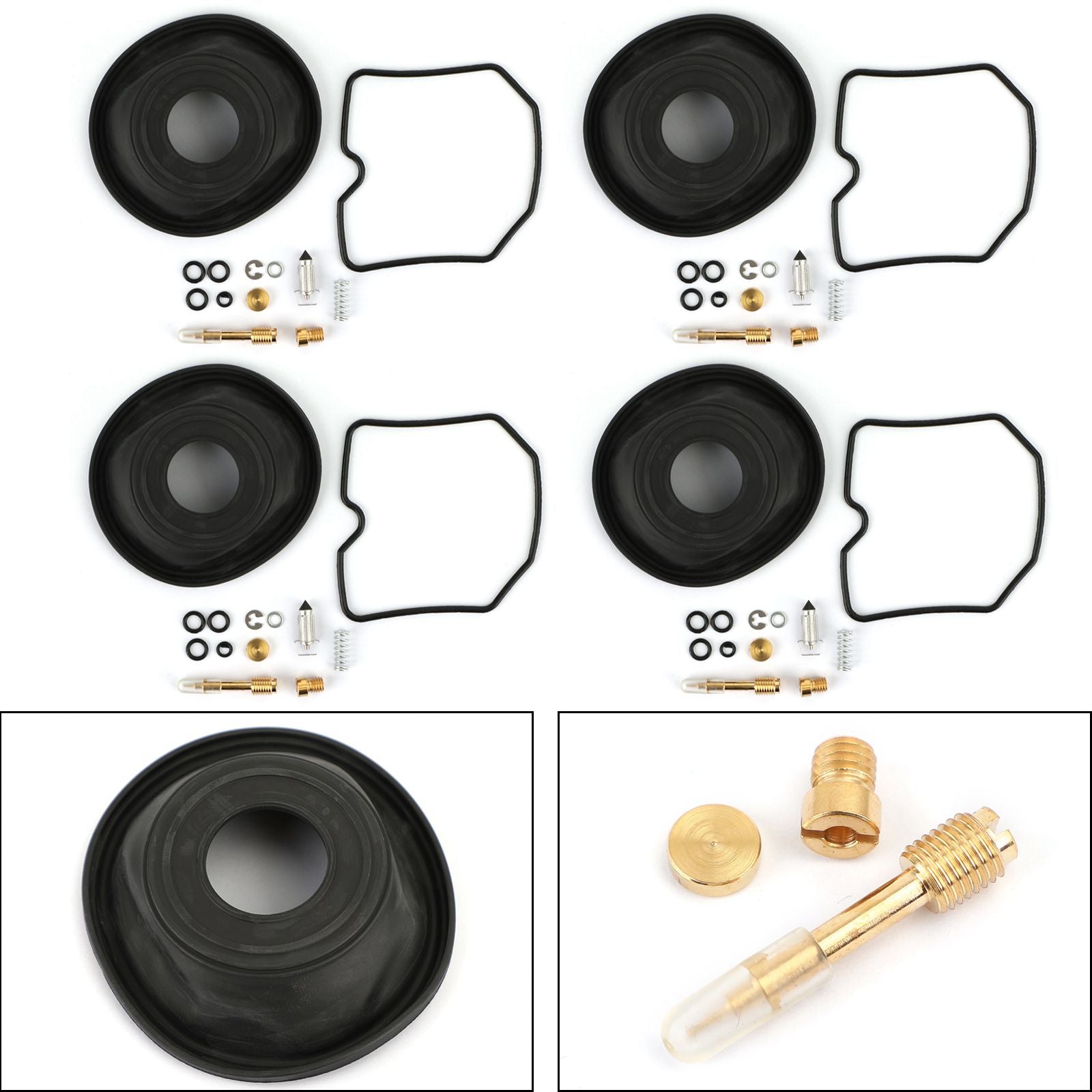 Kit di ricostruzione riparazione carburatore da 4 set per Suzuki GSF600S Bandit 1996-2003 generico