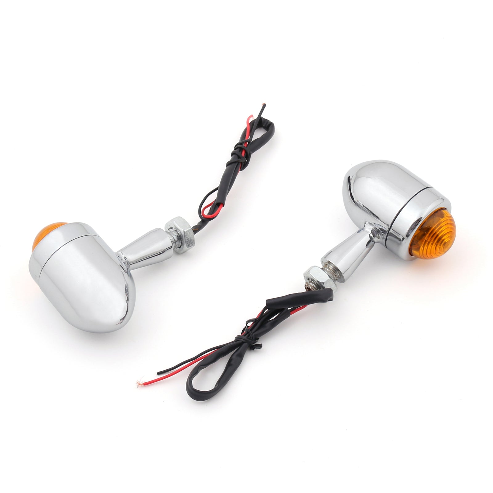 2x indicatori di direzione per motociclette Mini Heavy Duty Bullet Indicatori luminosi neri generici