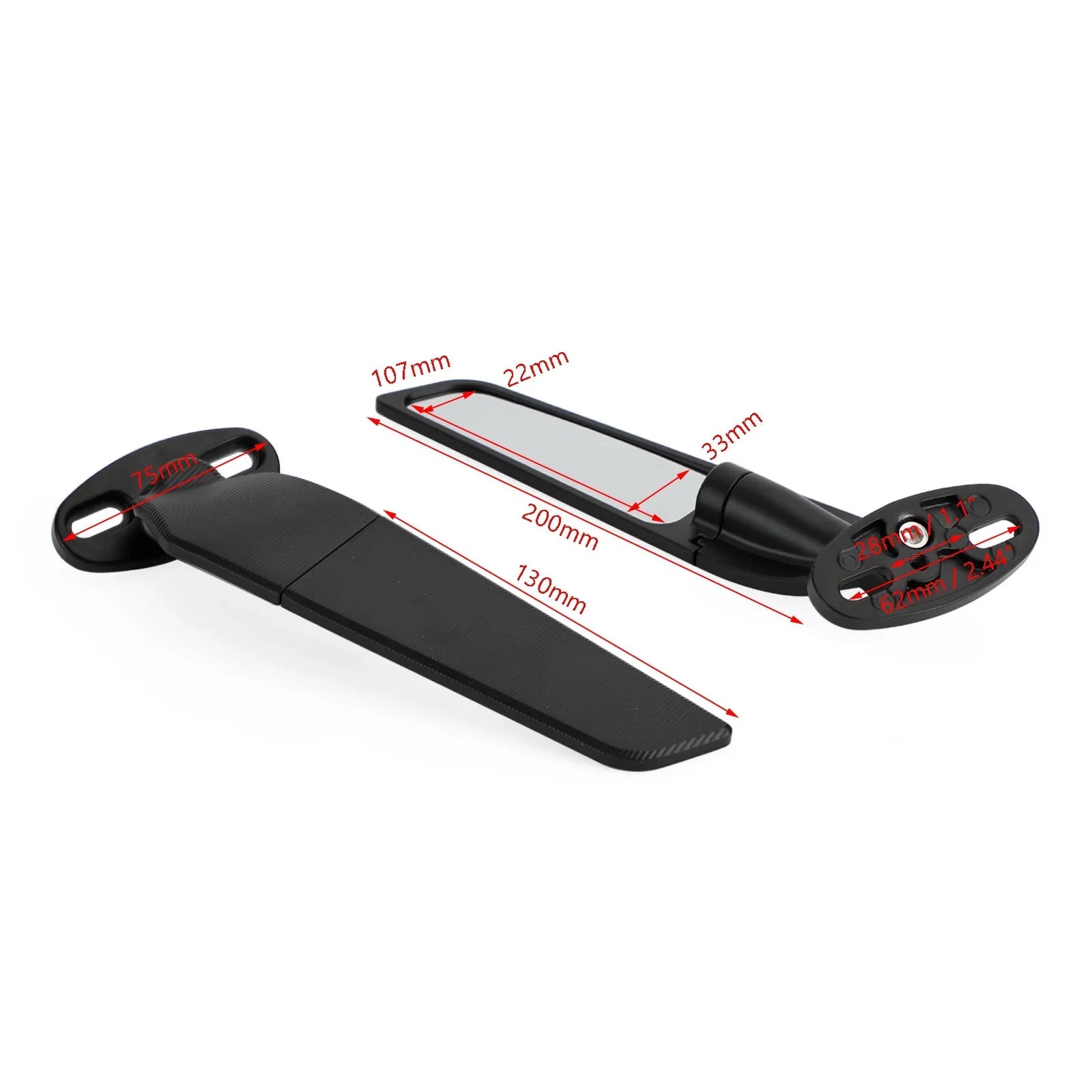 Specchietti laterali regolabili per Honda RVT1000R VTR1000 SP 2000-2006 generico