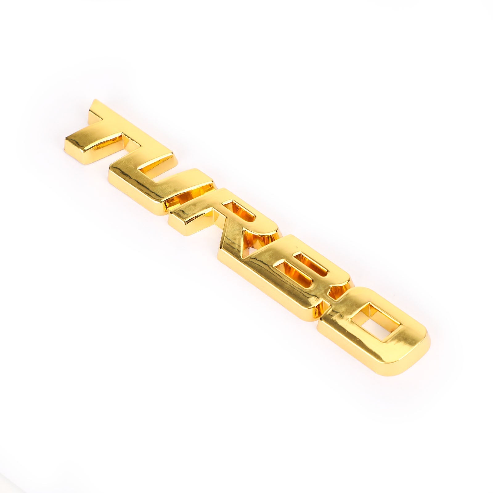 3D Metal Turbo Logo Emblema Emblema Insignia Pegatina Tronco de troncal Calcomanía de plata genérica
