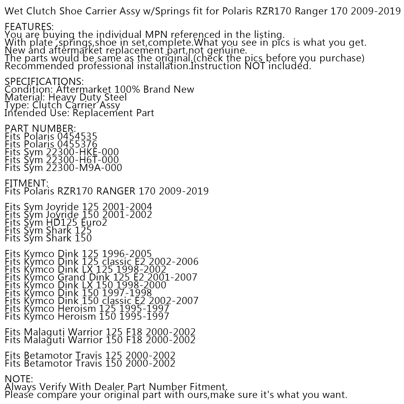 Portaganasce frizione a bagno d'olio per Kymco Heroism Dink 125 150 LX Classic 1995-07 Generico