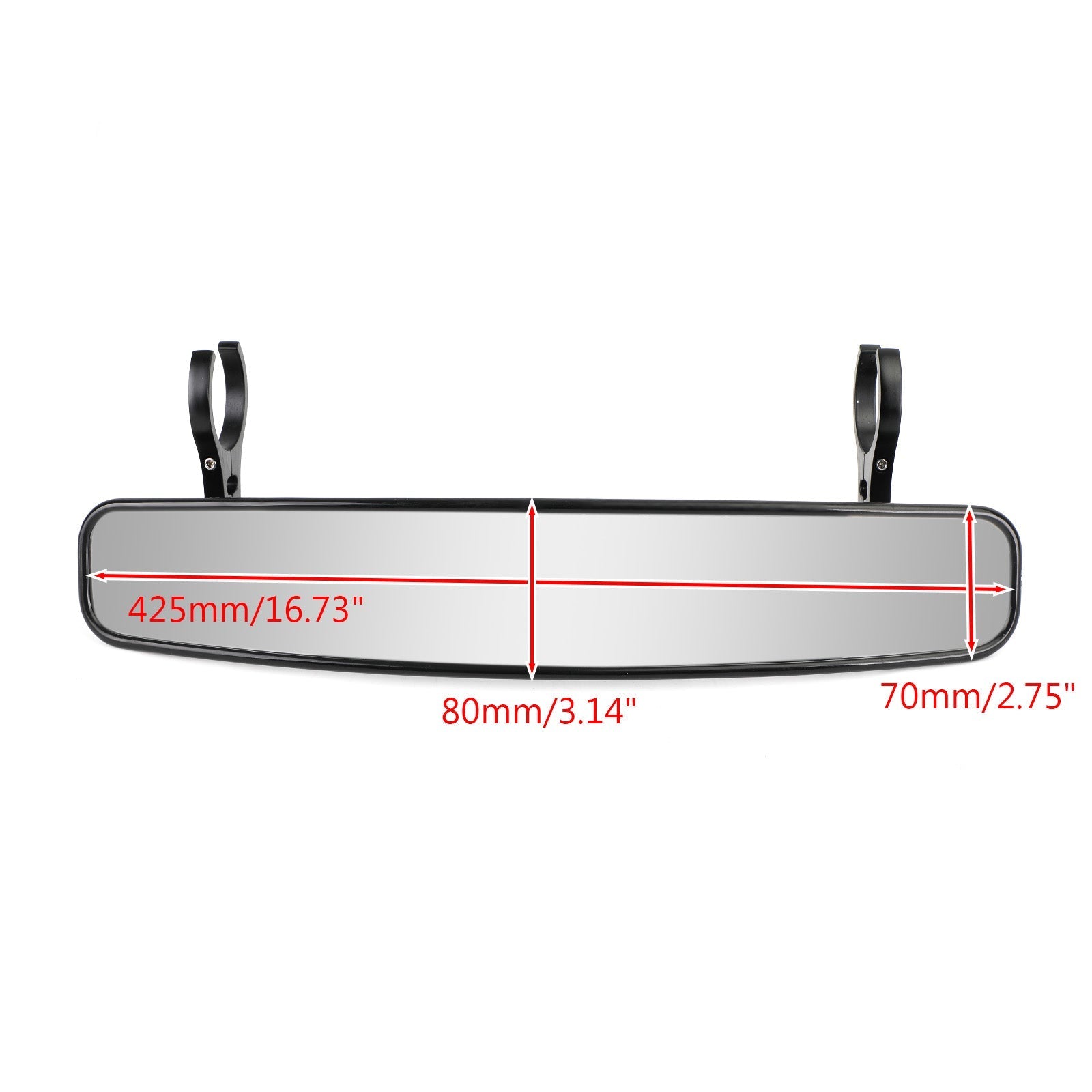 Specchietto retrovisore centrale UTV da 1,75" 2" 17" per Yamaha YXZ1000 Wolverine X2 X4 2015+ generico