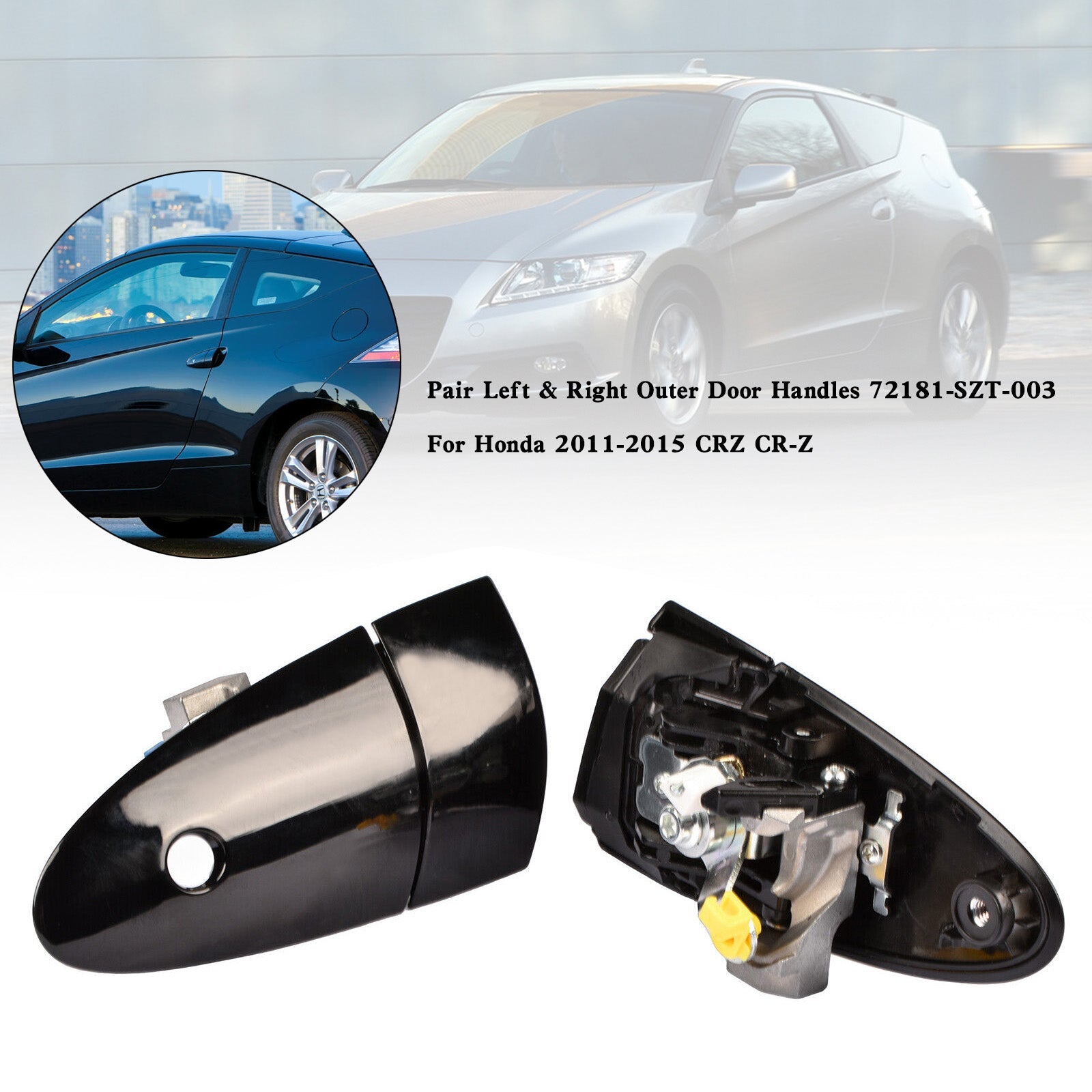 Honda 2011-2015 CRZ CR-Z Par de manijas de puerta exterior izquierda y derecha 72181-SZT-003