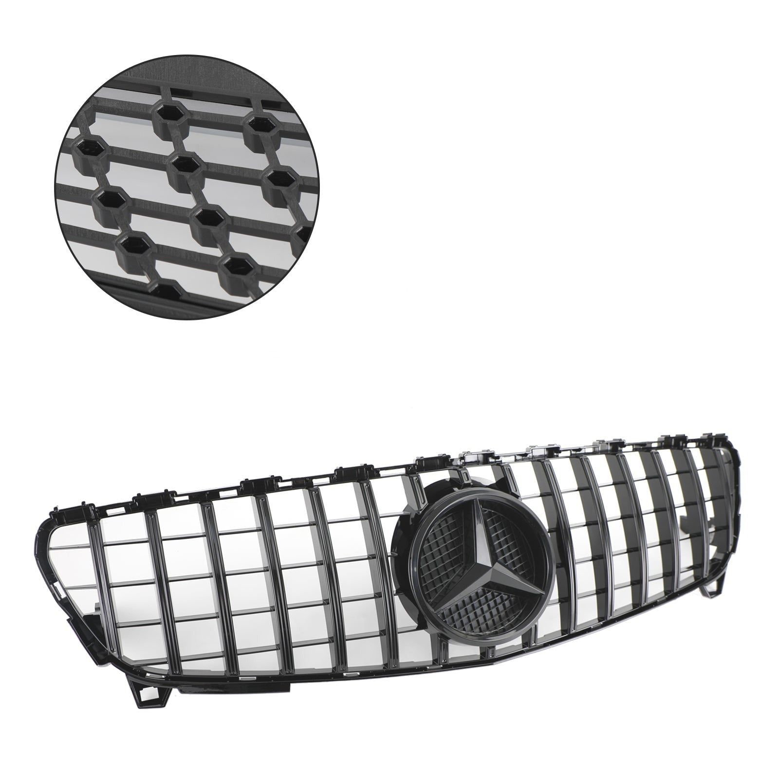 2016-2018 Clase A W176 Rejilla de parachoques delantero estilo Mercedes Benz GTR