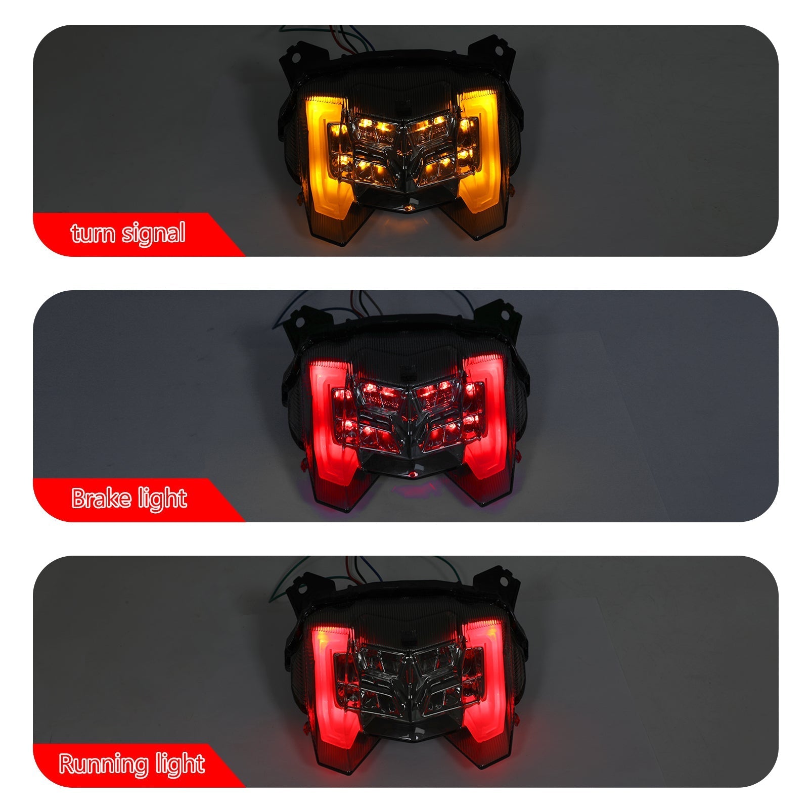 Feu arrière LED clignotants de frein arrière pour YAMAHA MT-09 FZ-09 2017-2019 générique