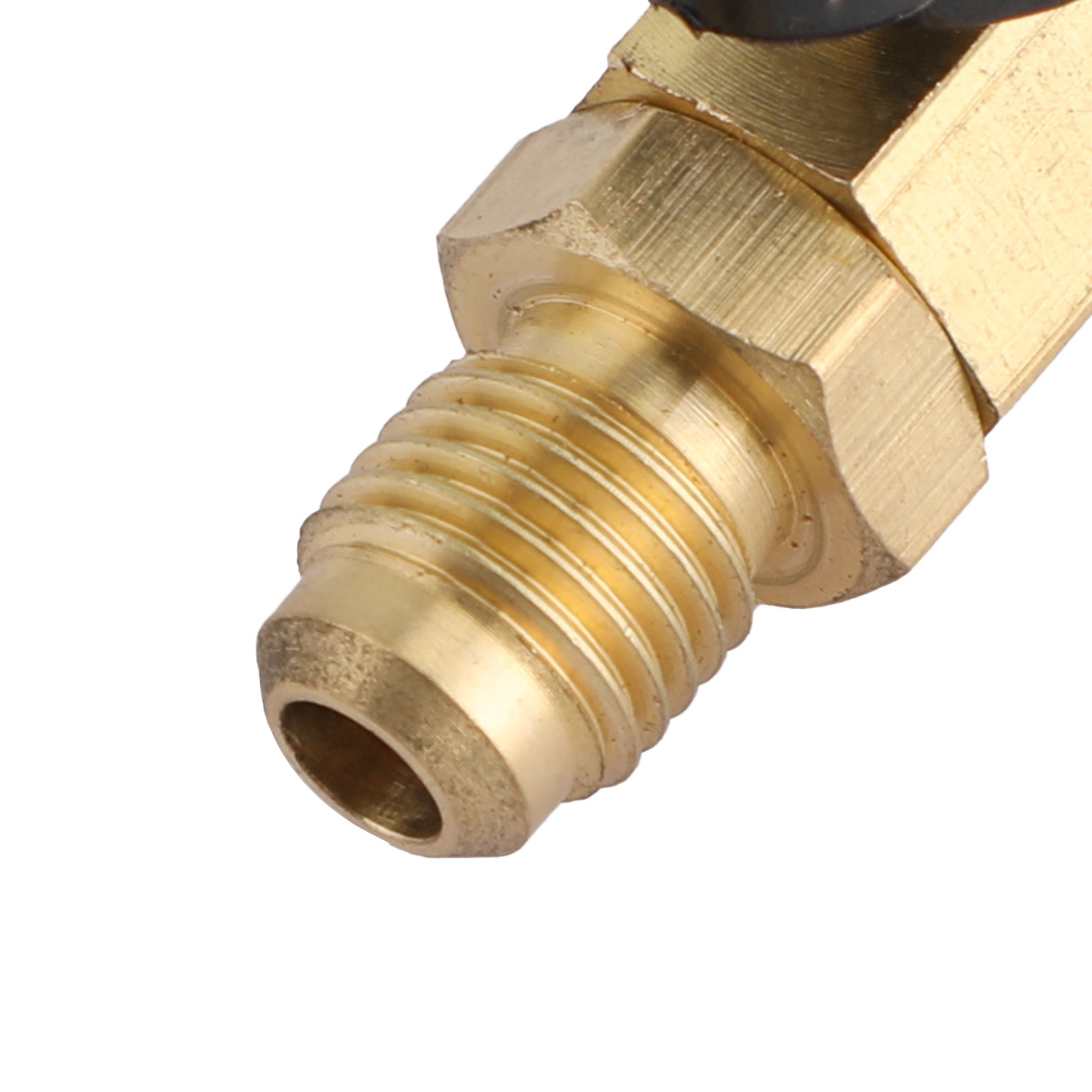 3 valvole a sfera diritte da 1/4" SAE per refrigerante HVAC A/C Tech strumento manuale per R410A