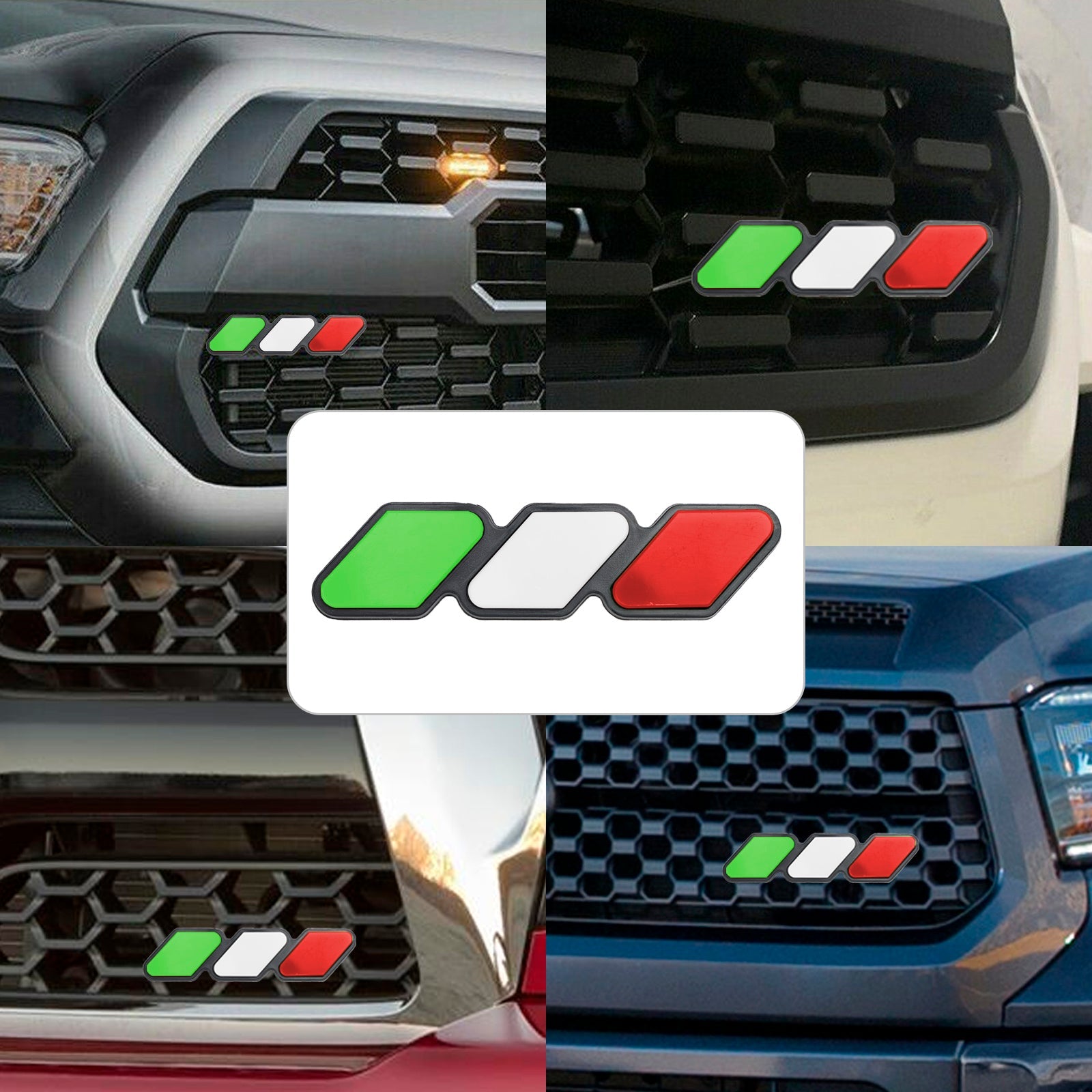 Tricolor Grille Badge, auto -embleem, accessoires voor Toyota Tacoma Trda Tura RAV4