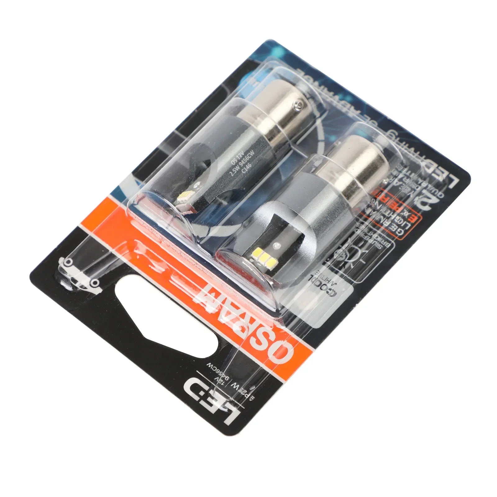 2x Per OSRAM 9456CW Lampadine LED ausiliarie per auto P21W 12V2.5W BA15s Generico