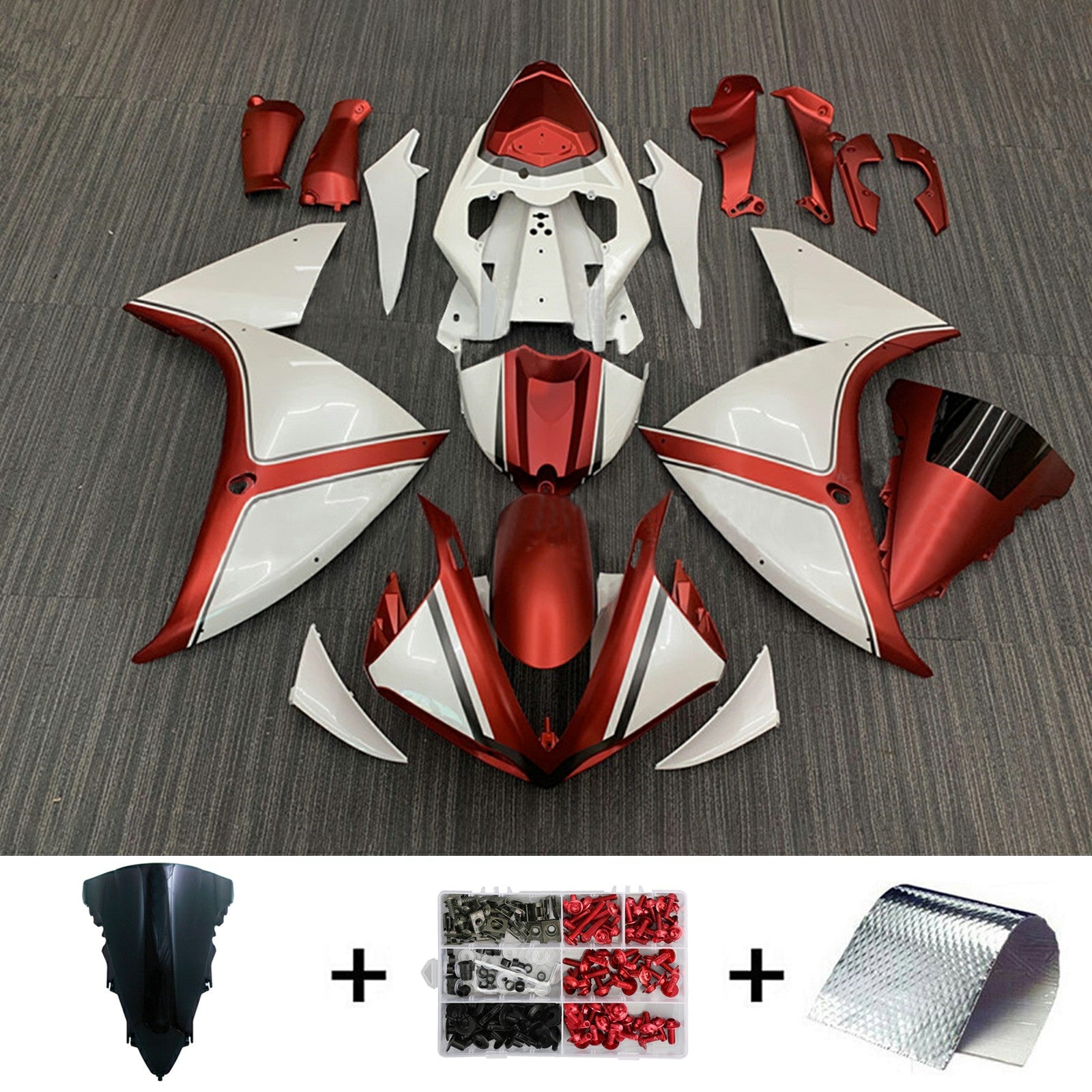 Amotopart Yamaha YZF 1000 R1 2009-2011 Kit Carénage Carrosserie Plastique ABS