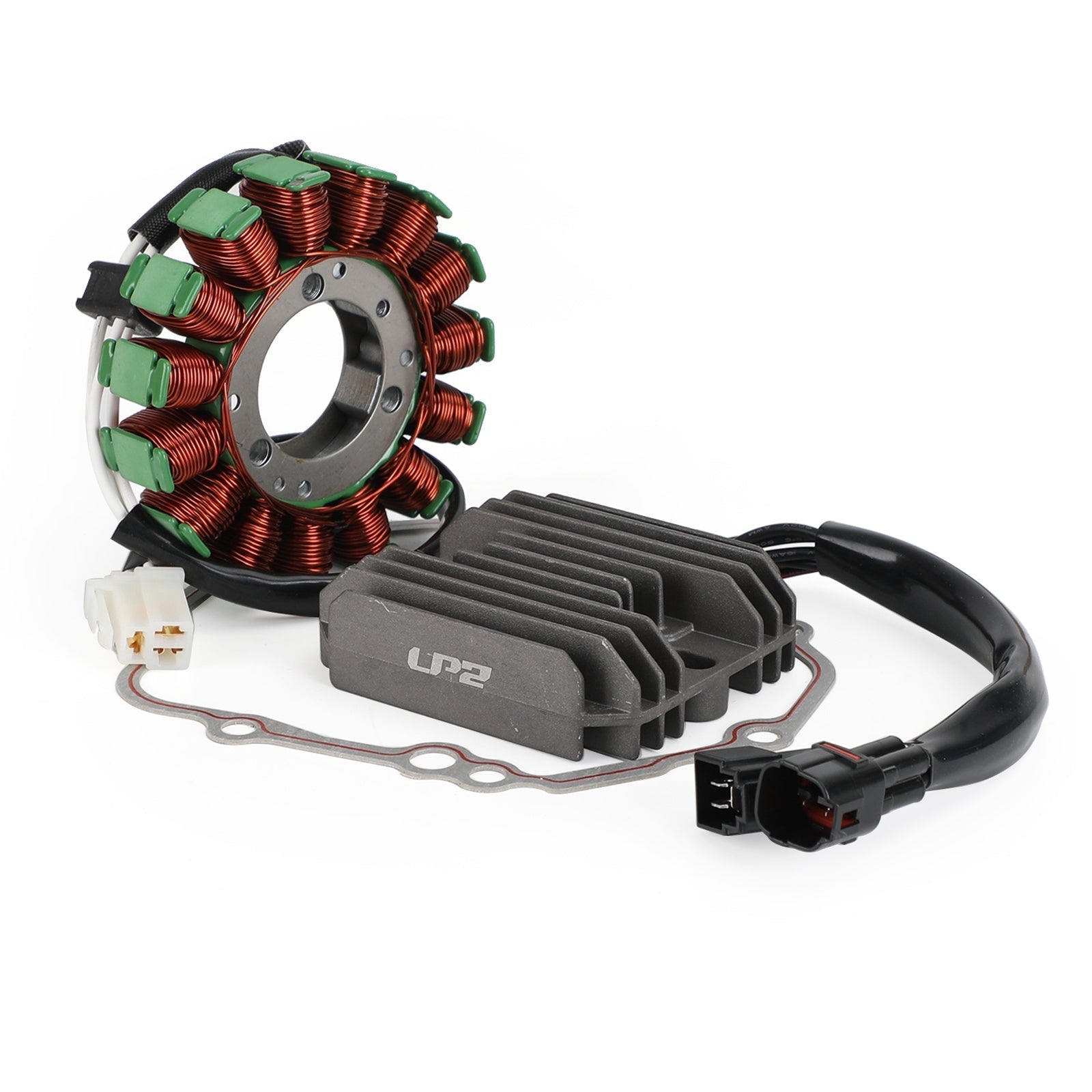 Statorspoel + spanningsregelaar gelijkrichter + pakking voor Suzuki GSX-R GSXR 1000 07-08 Generiek