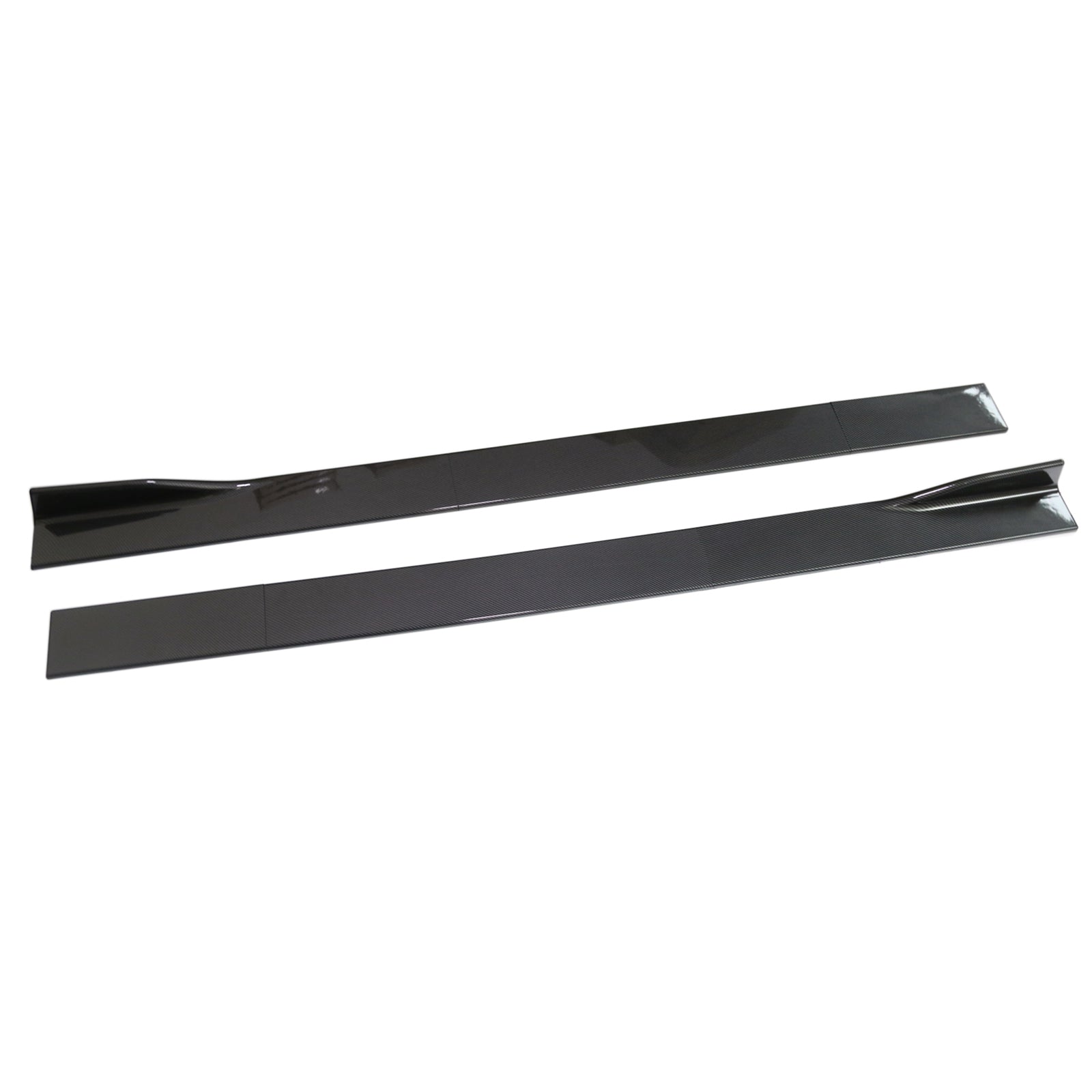 86.6" Universal Side Jupe Extensions Rocker Panel Splitters Lip Carbon Fiber Look Generic