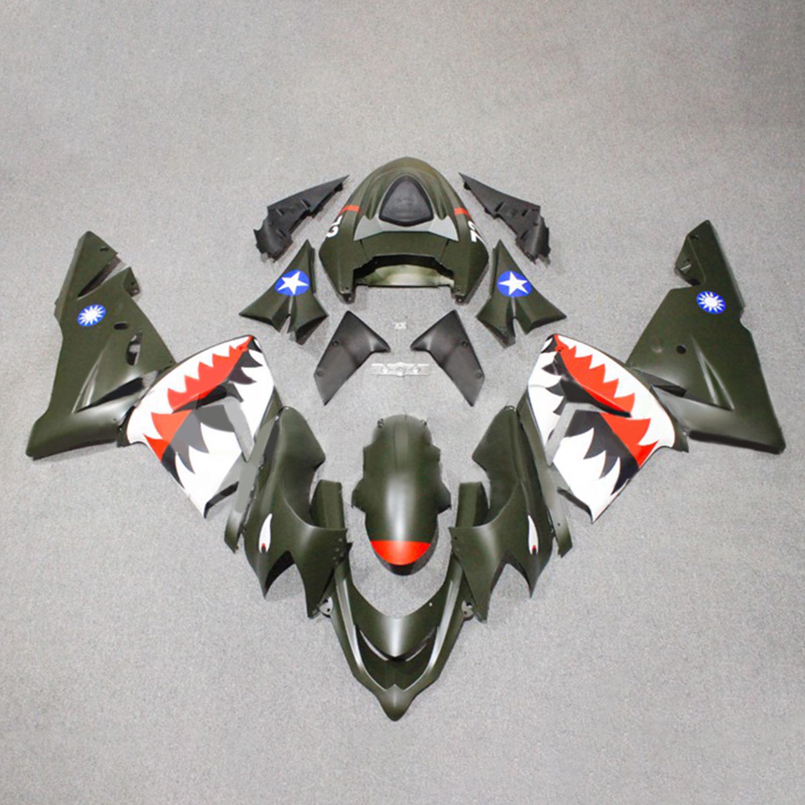 Amotopart Kawasaki ZX10R 2004-2005 ABS kunststof carrosseriekuipset