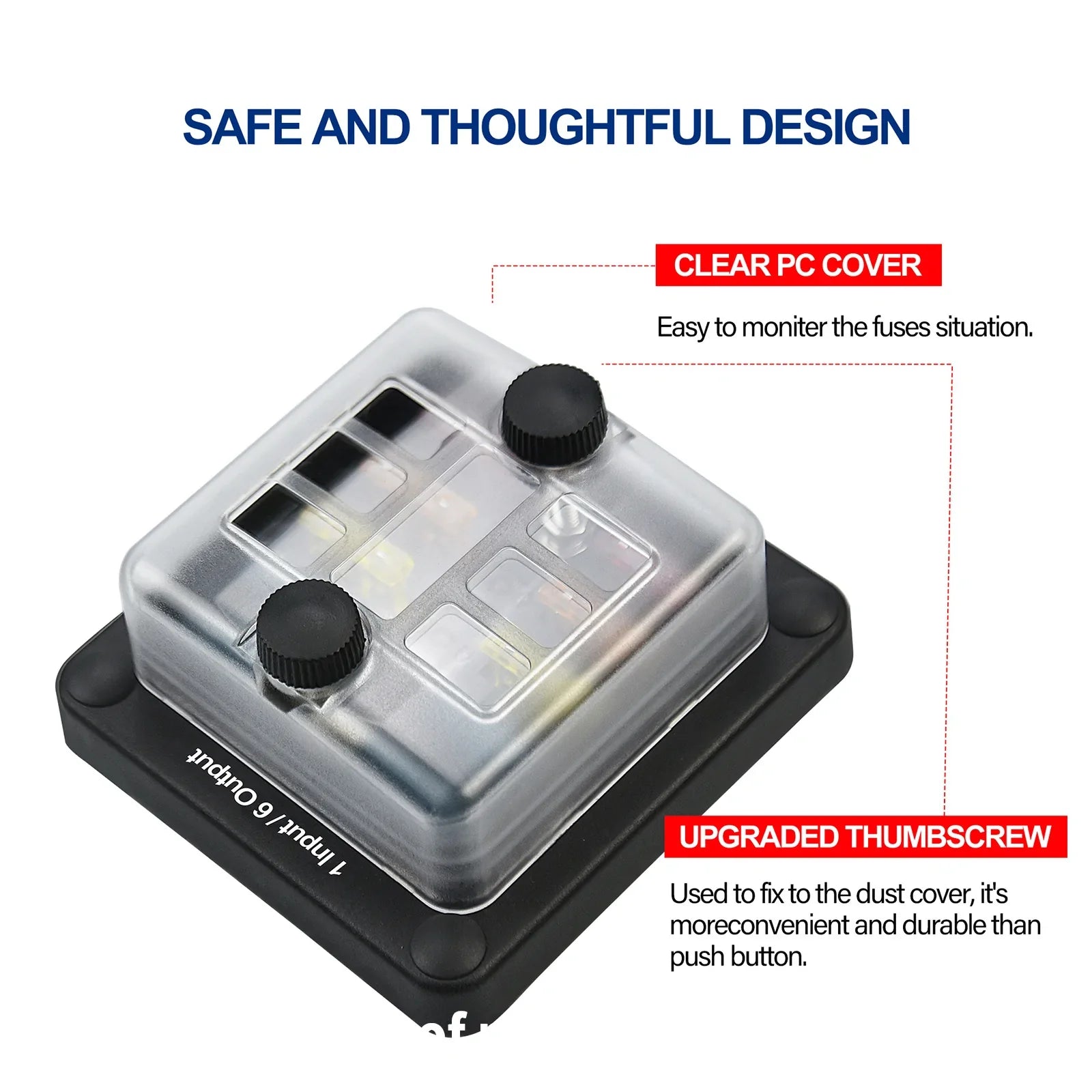 Support de bloc de boîte à fusibles à lame 6 voies/12 voies ATO ATC pour bateau marin de voiture étanche