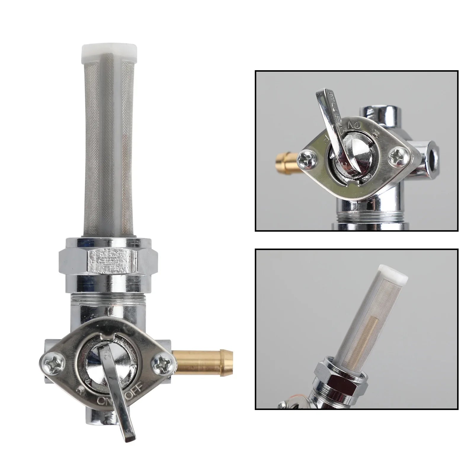 Llave de purga para grifo de combustible, espita recta de 22 mm para Softail Electra Glide Road King Generic