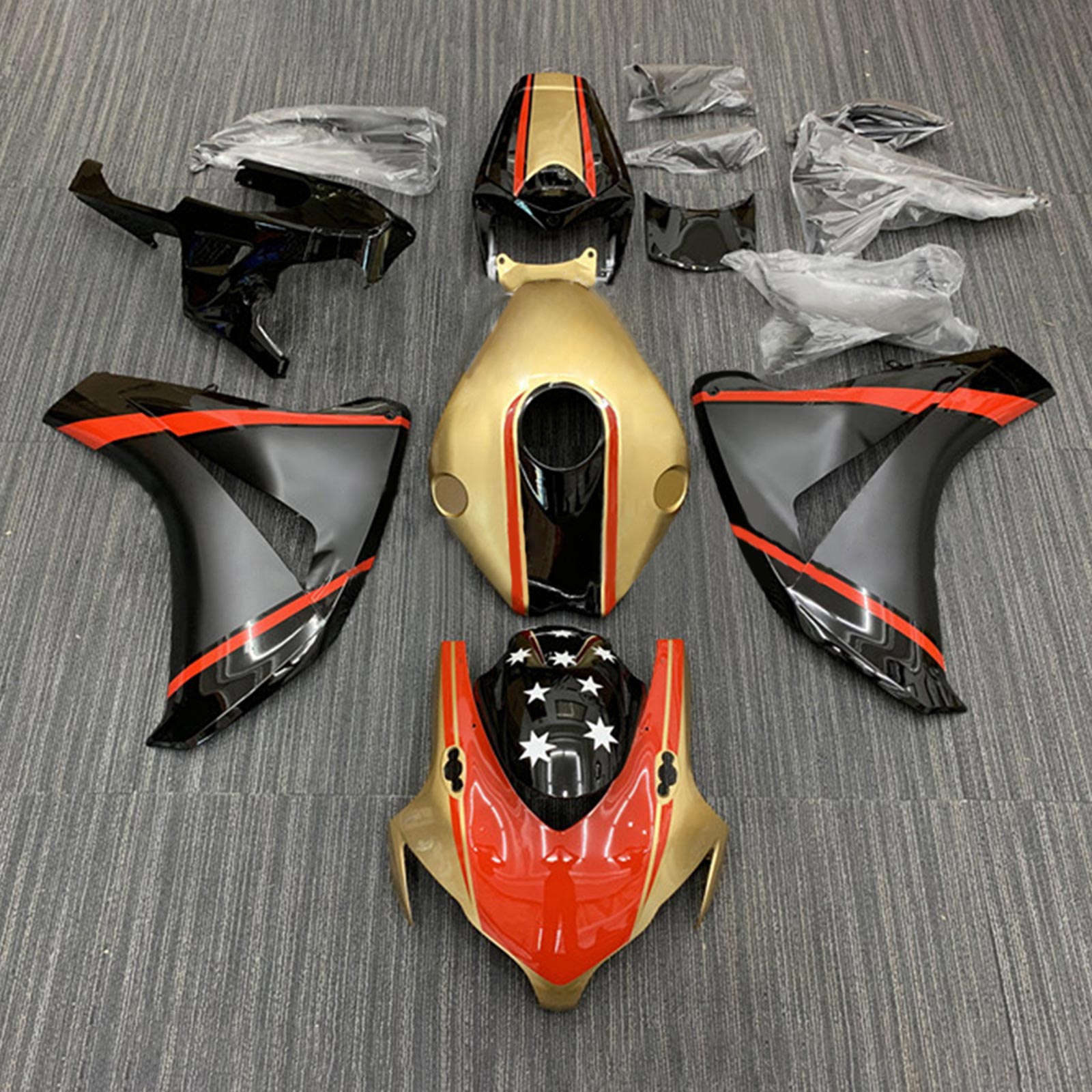 Amotopart Honda CBR1000RR 2008-2011 ABS muovinen korin suojasarja