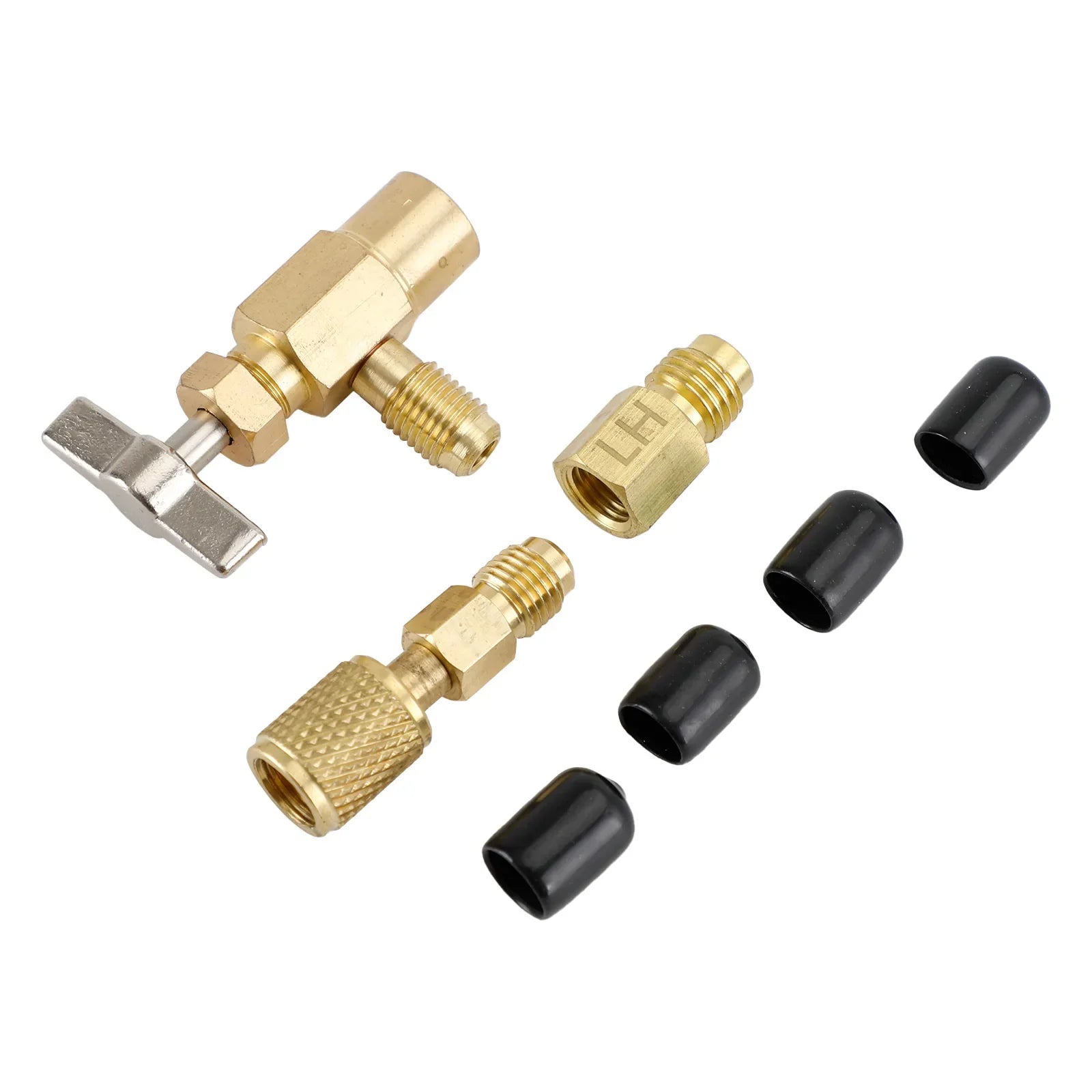 3 szt. R1234yf R134a R12 Czynnik chłodniczy może kranować Adaptery 1/4SAE 1/2" ACME LH