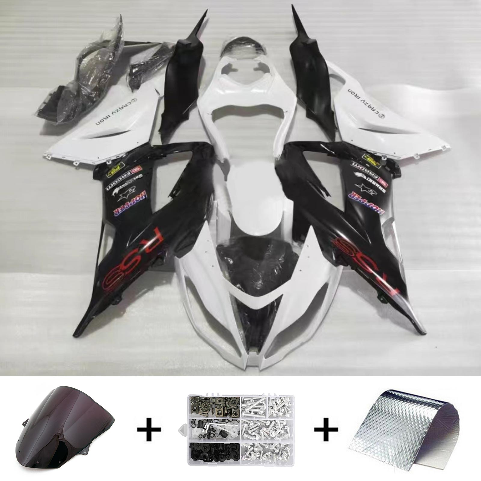 Amotopart Kawasaki ZX6R 636 2013-2018 ABS kunststof carrosseriekuipset