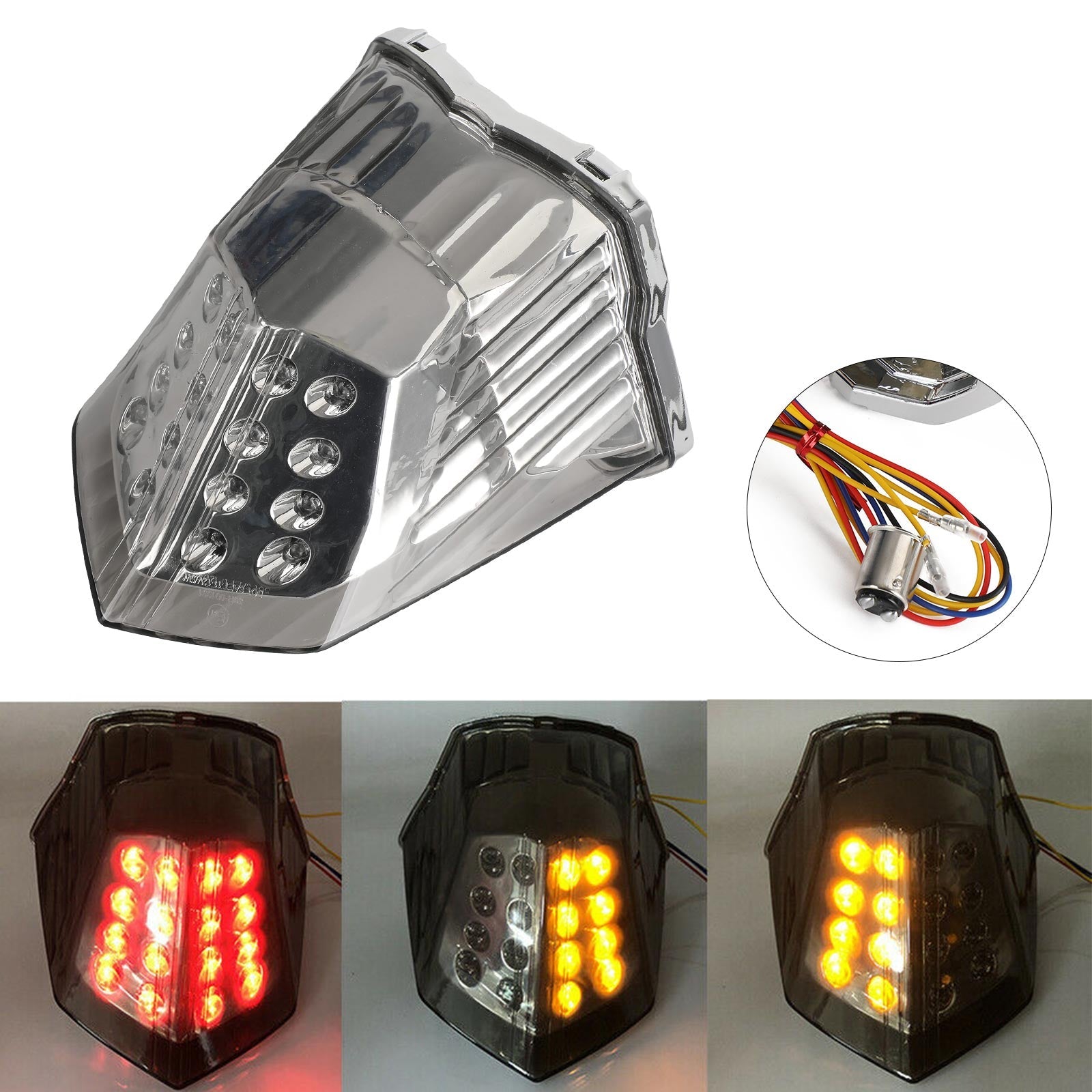 2009-2014 Yamaha Diversion 600 XJ6 FZ6 knipperende geïntegreerde achterste brand