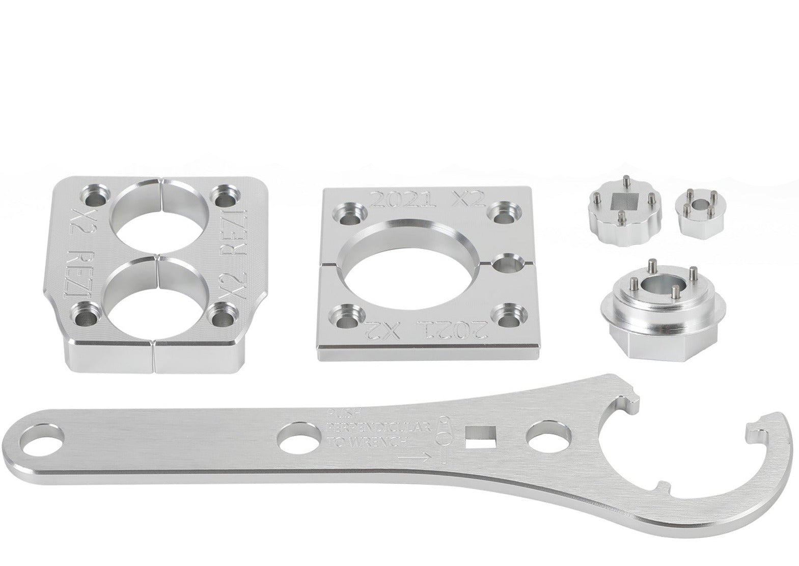 Floating Shock Rebuild Tool Kit -ruuvipenkkipihdit + tiivistepää + 4-nastaiset kannat 2021 Fox X2:lle