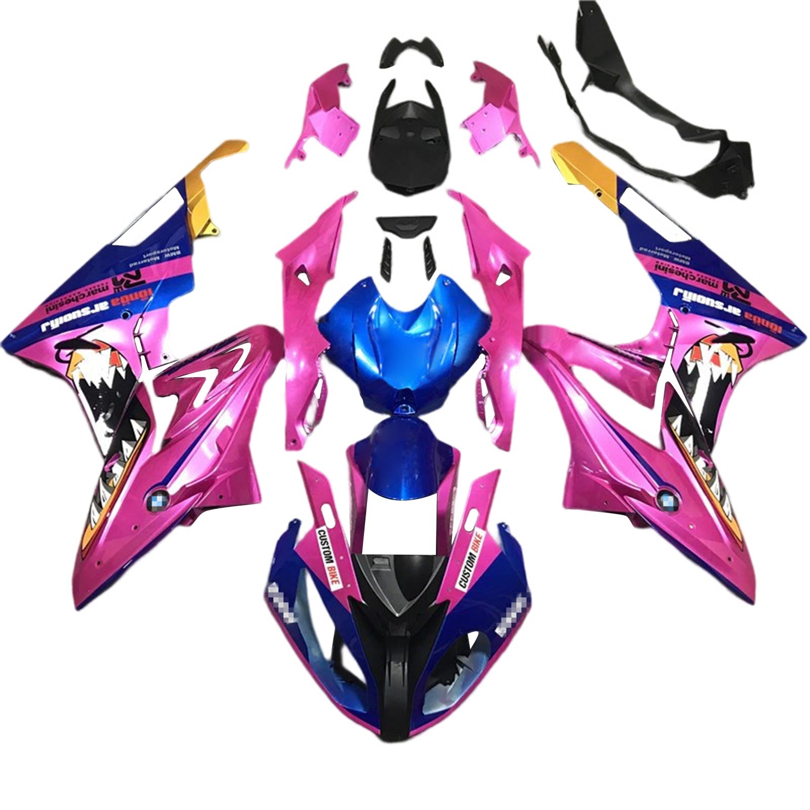 Amotopart BMW S1000RR 2015-2016 ABS kunststof carrosseriekuipset