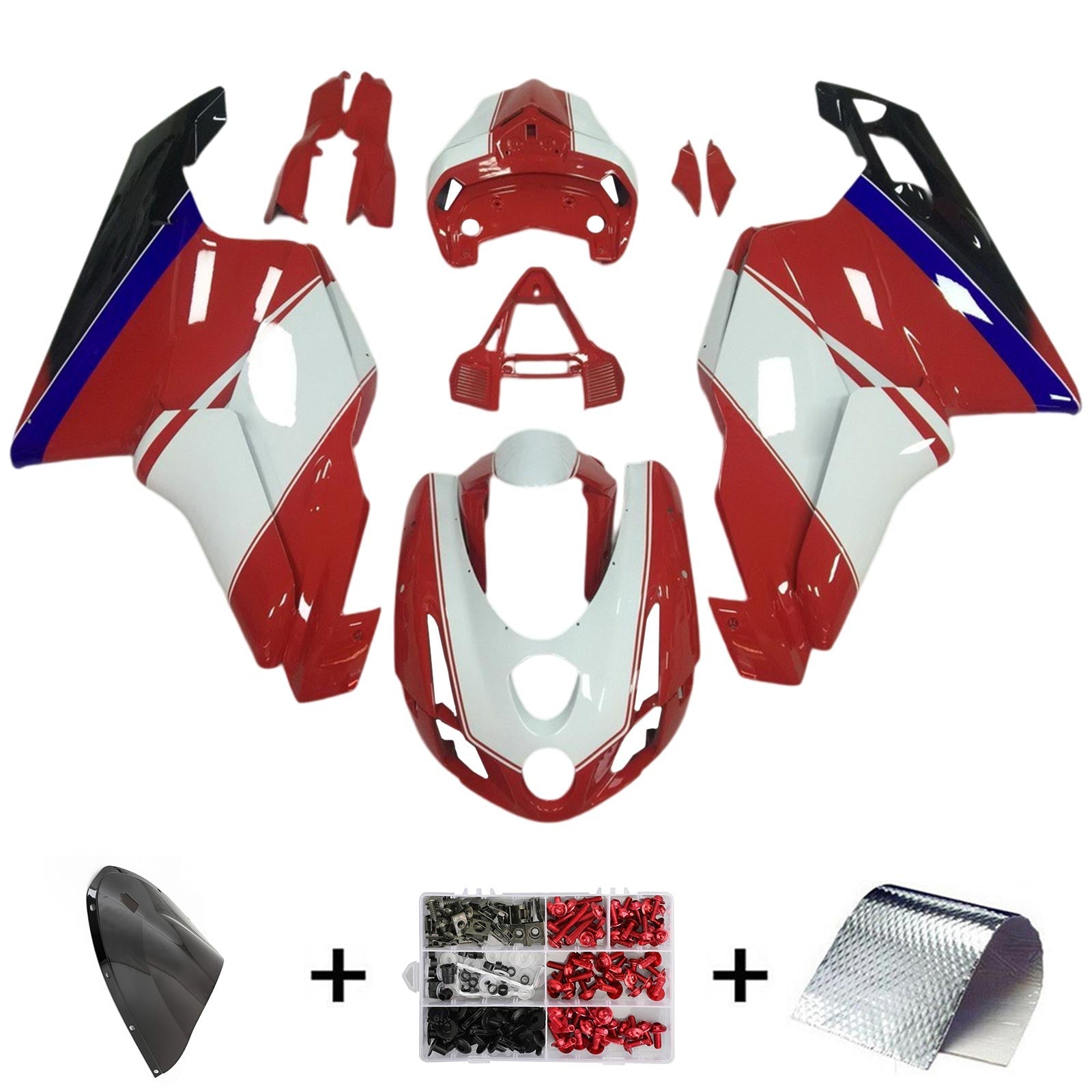 Amotopart Ducati 999 749 2003 2004 Kit Carénage Carrosserie ABS