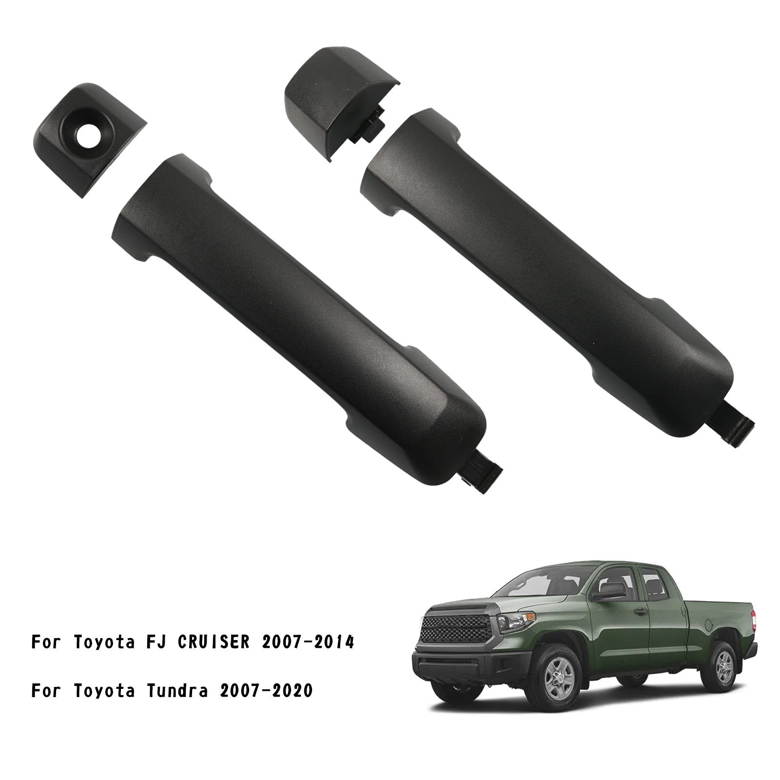 2x poignée de porte extérieure noire 69210-0C010 pour Toyota FJ CRUISER 07-14/Tundra 07 générique
