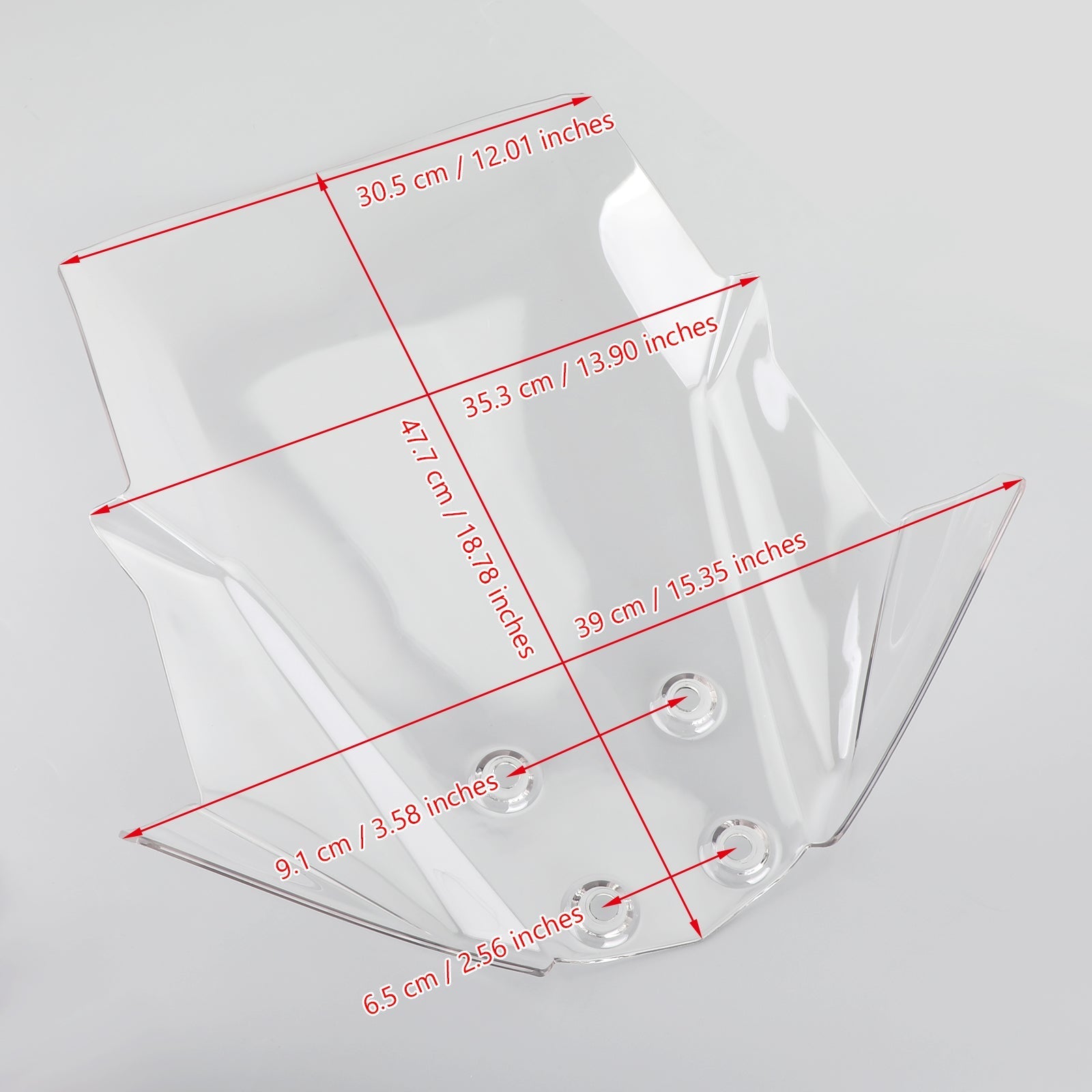 Pare Brise Pare Brise Pour Kawasaki Versys-X300 2017-2019 Gris Générique