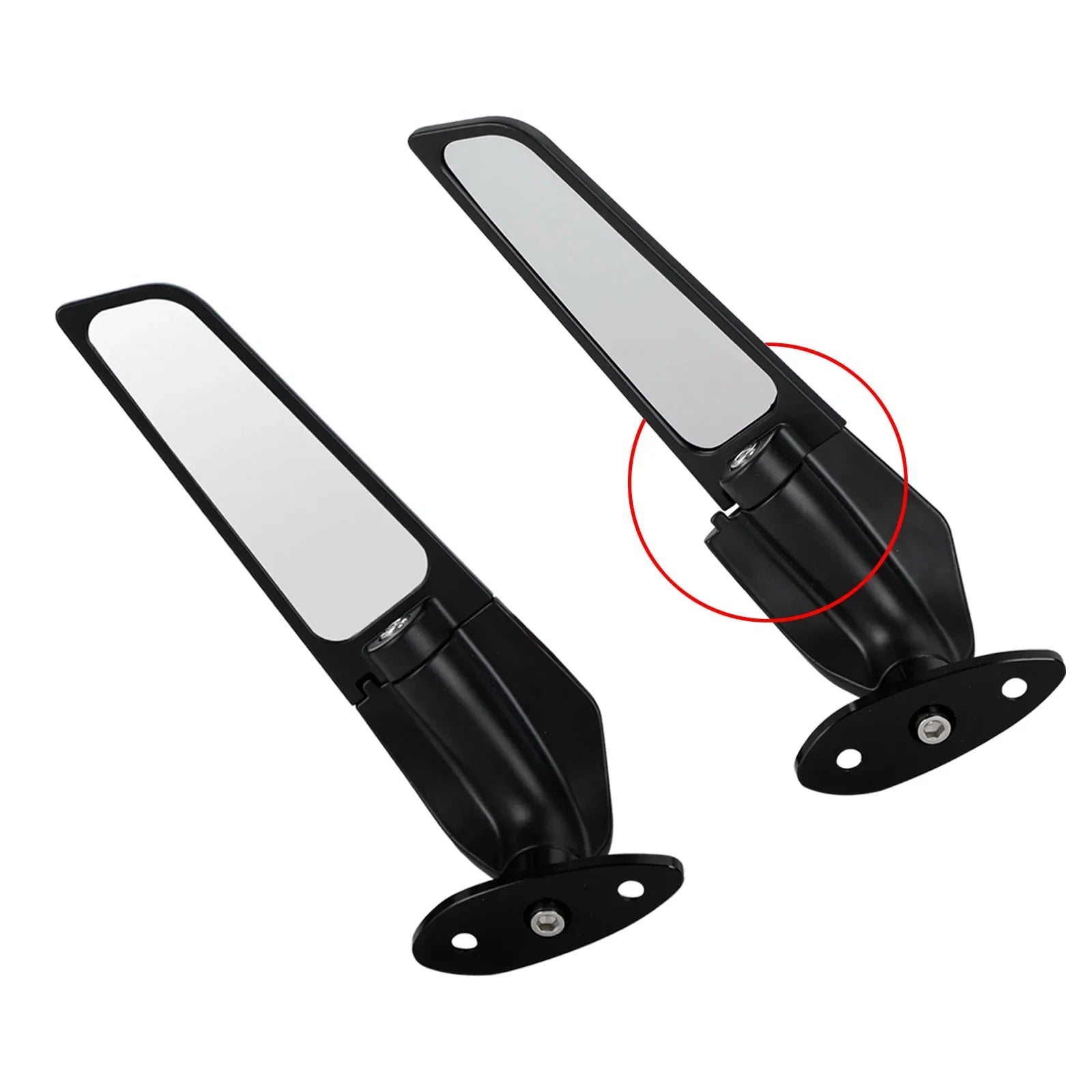 Rétroviseurs latéraux de becquet d'aileron d'aile pour Kawasaki ZX-6R Ninja ZX6R 650 01-21 générique