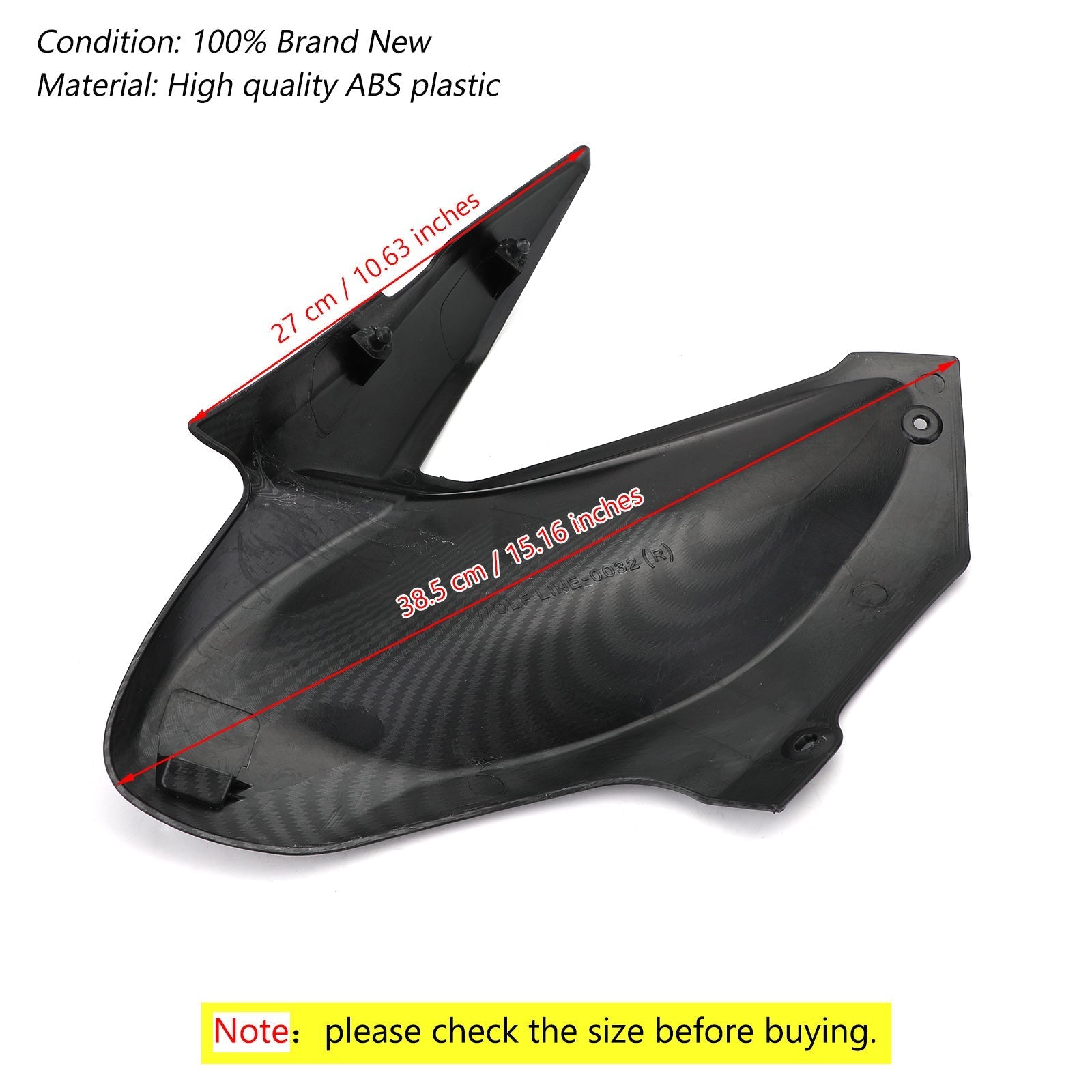 1 paire de carénage de panneau de couverture 'insertion de garniture latérale de réservoir de gaz pour Kawasaki Z900 2017-2019 générique