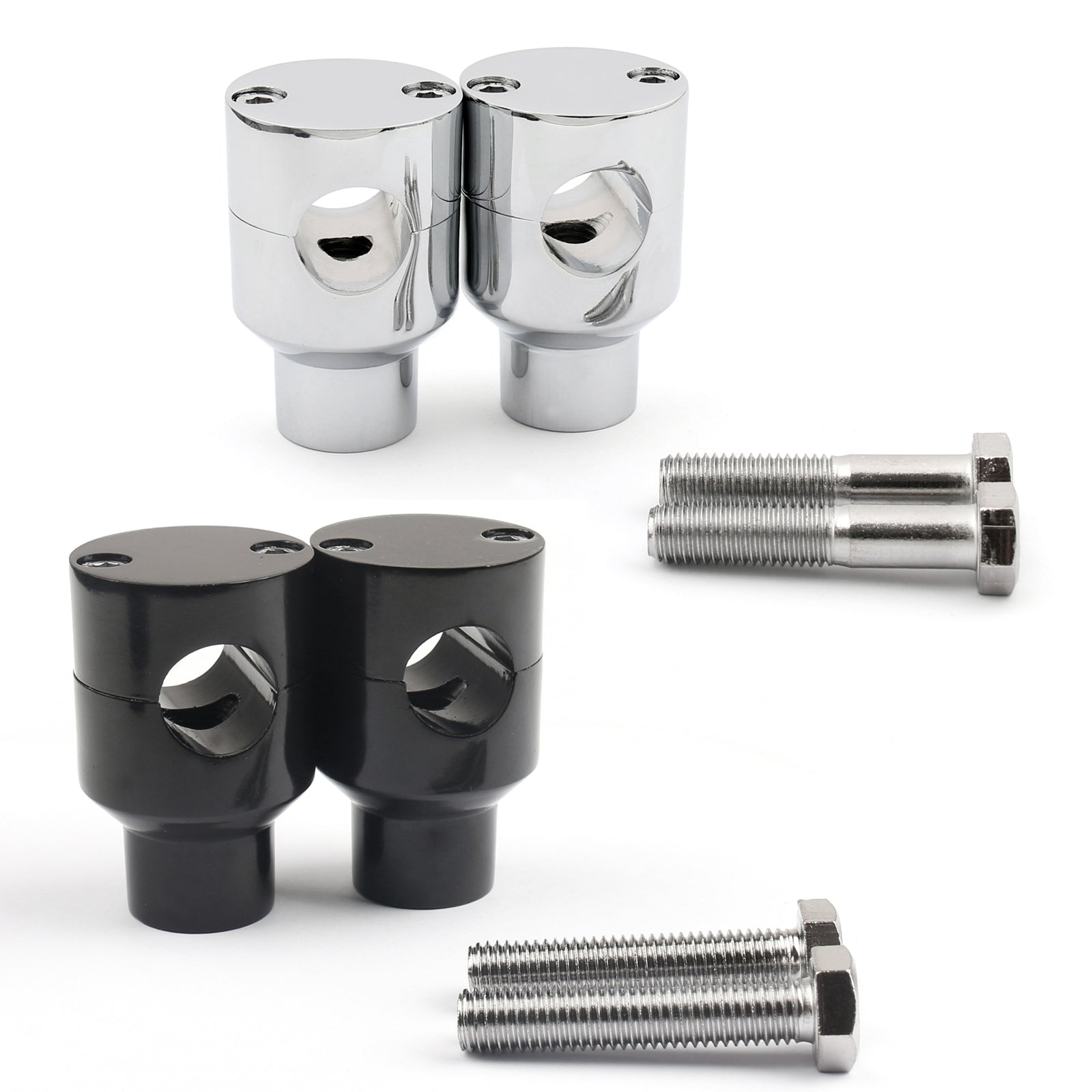 Stuurverhogers Montageklemmen Motorfiets Fiets 7/8" 22mm Zwart Generiek