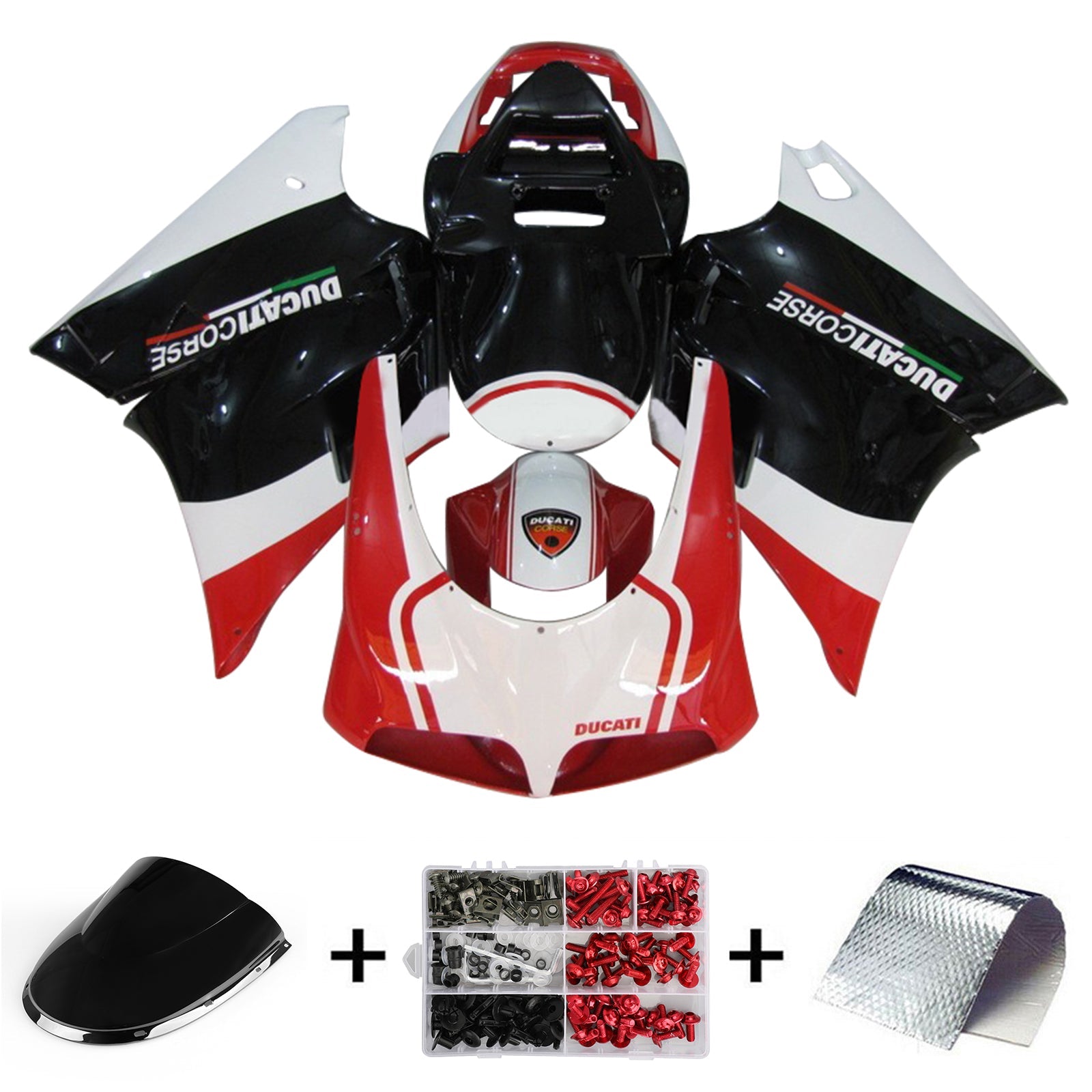 Amotopart Ducati 996 748 1996-2002 Zestaw nadwozia ABS Fairing