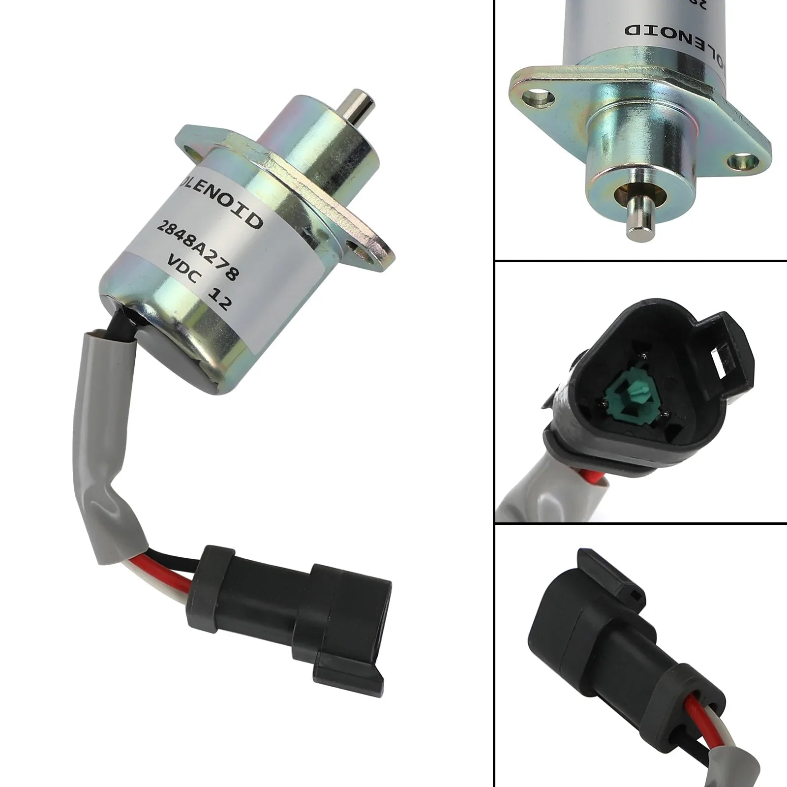 Solénoïde 'arrêt de carburant 2848A278 pour chargeuse compacte Caterpillar 246 216 226