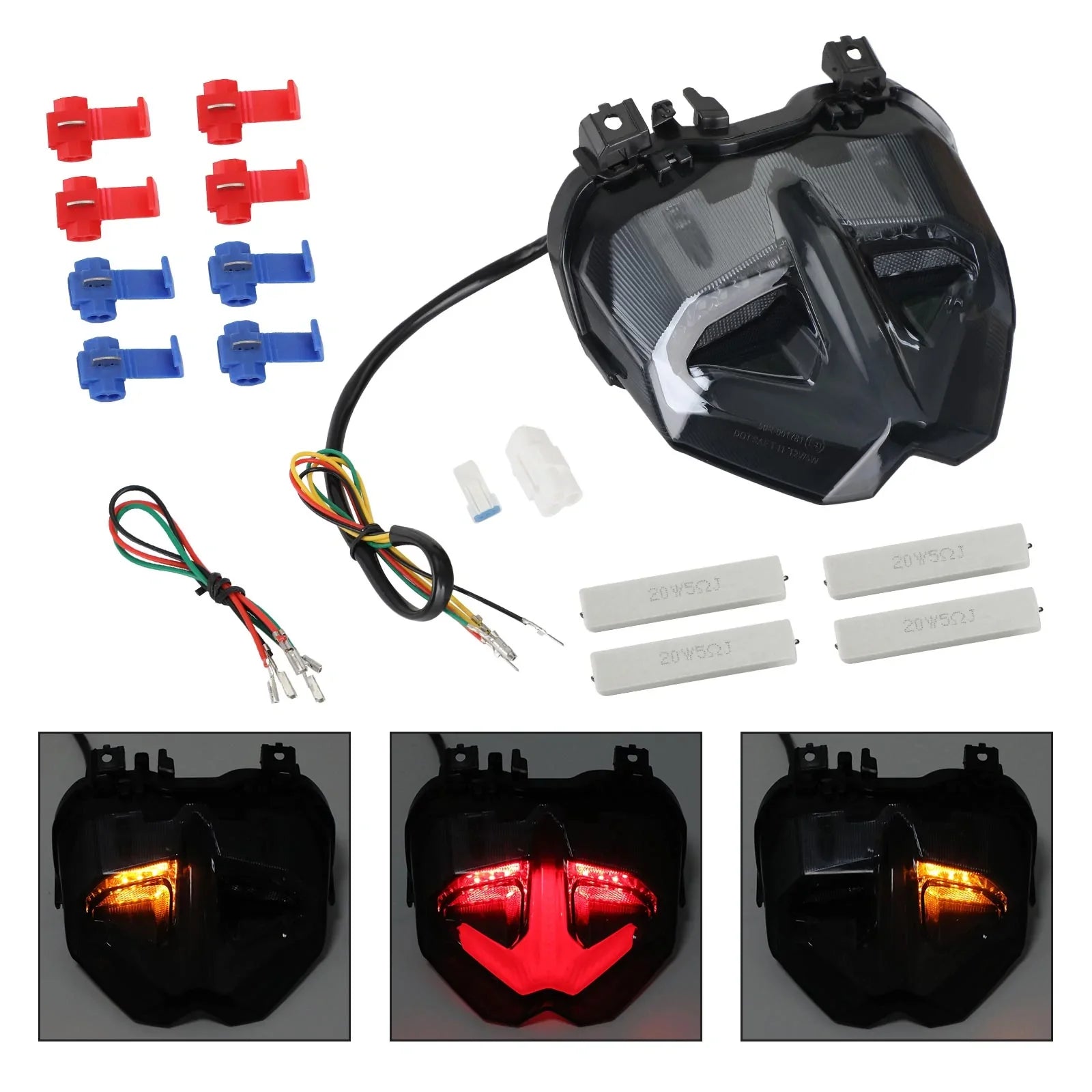 Luci lampeggianti lampeggianti integrate per Yamaha MT-09 MT10 SP 2021-2022 Generico