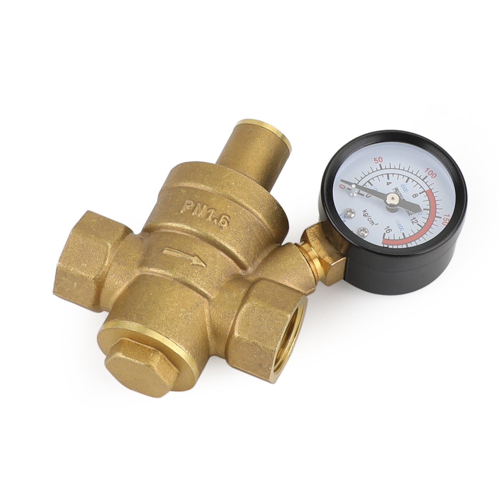 Reductor regulador de presión de agua ajustable de latón DN15 1/2" con medidor genérico