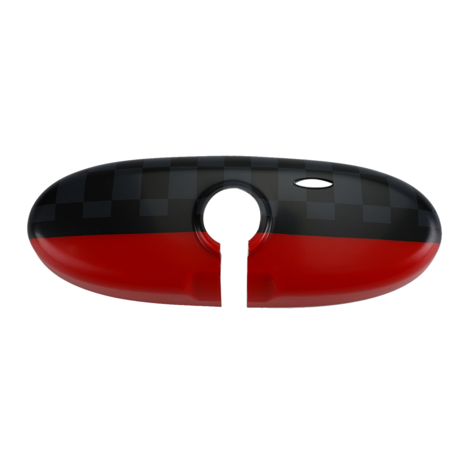 Couverture de rétroviseur rouge à carreaux noir/gris pour BMW MINI Cooper R55 R56 R57 générique