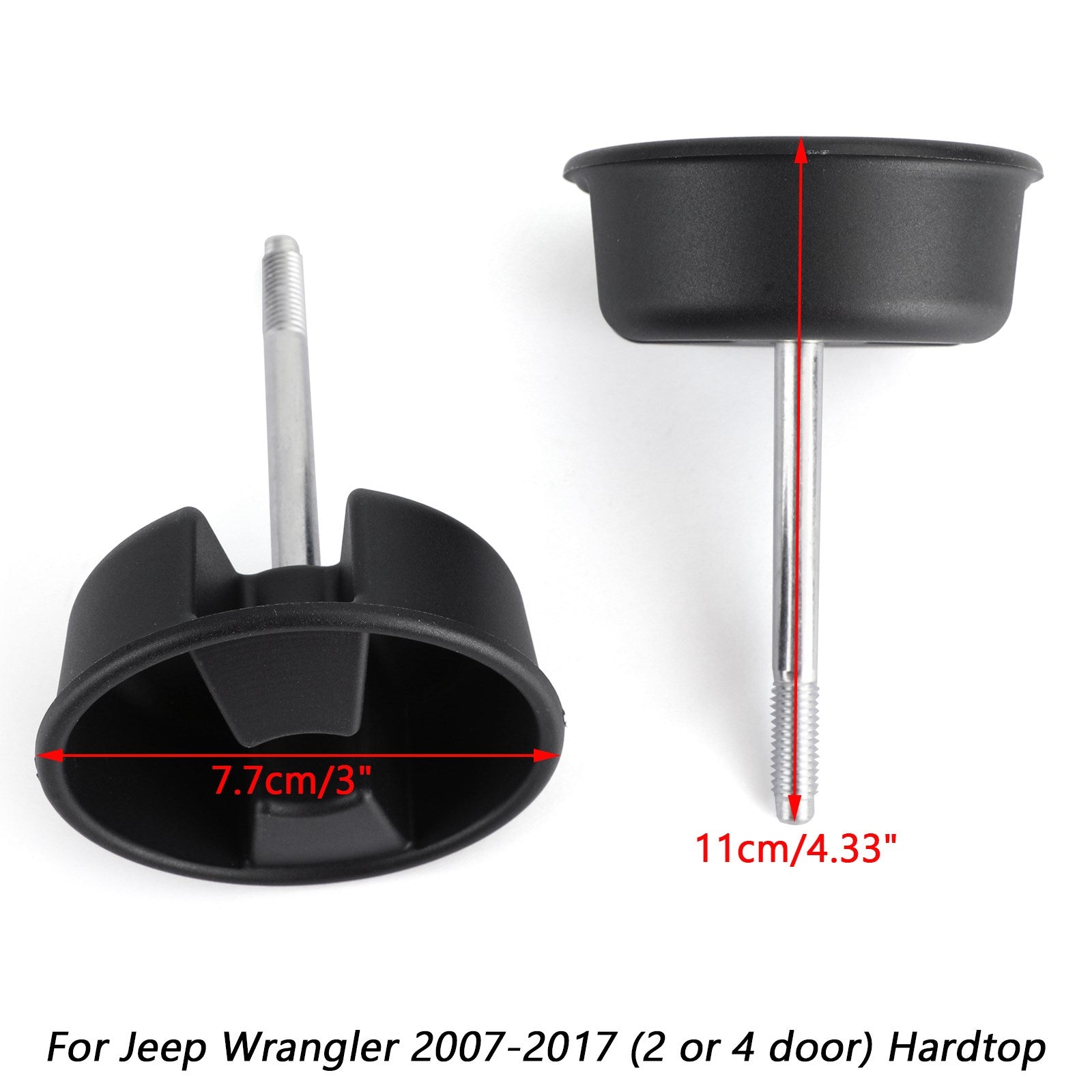 2 viti per manopola di montaggio superiore per Jeep Wrangler 2007-2017 Hardtop Freedom