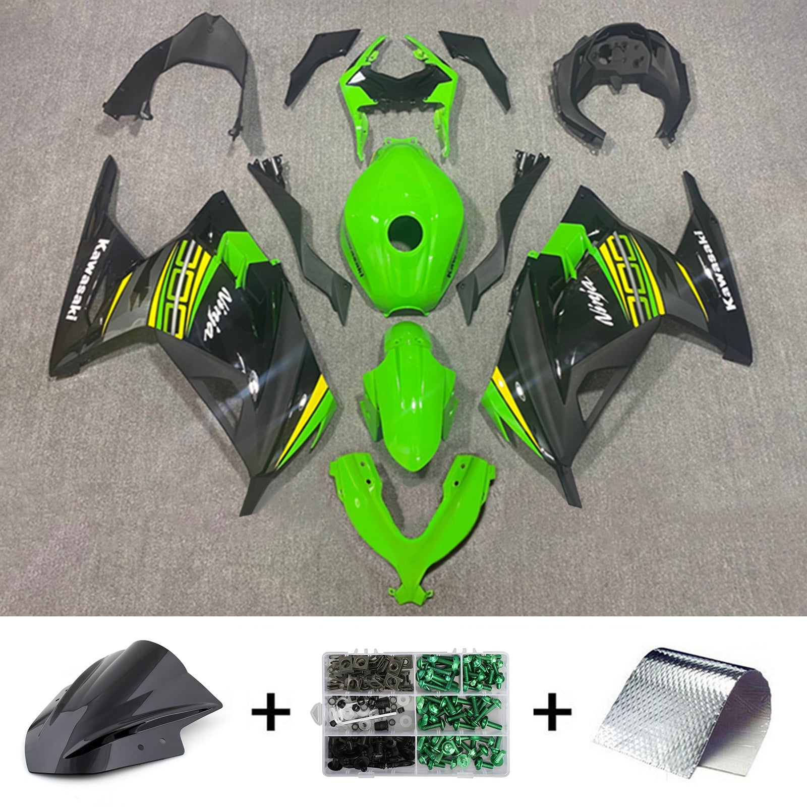 Amotopart Kawasaki EX300/Ninja 300 2013-2017 ABS kunststof carrosseriekuipset