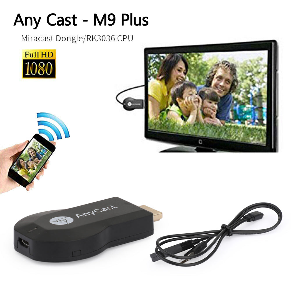 Anycast M9+ Air Play HD TV Stick Display WIFI-vastaanotin Dongle Streamer