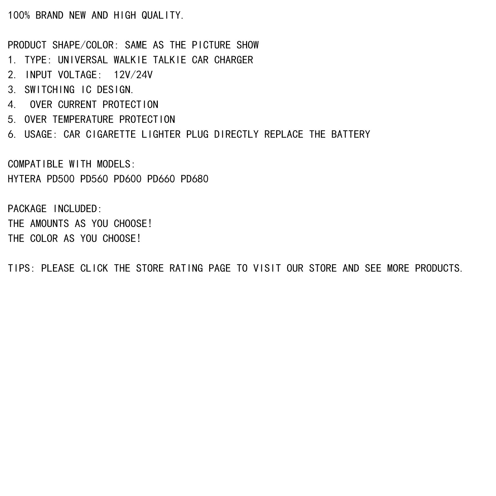 1PC Walkie Talkie Auto-acculader voor HYTERA PD500 PD560 PD680 PD600 PD660