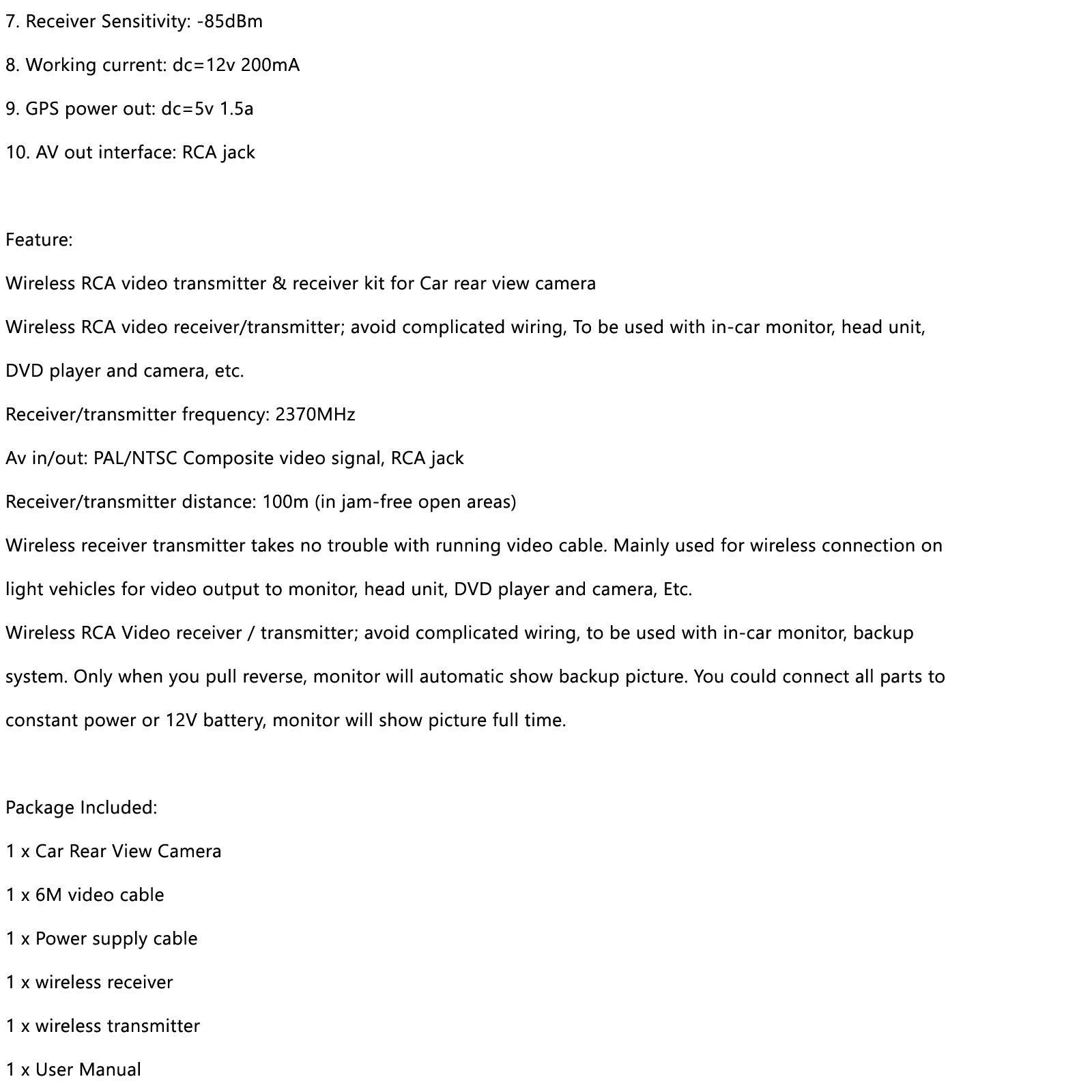 Bezprzewodowa kamera z tyłu samochodu pasuje do A3 A4 A4L S4 A5 S5 Q3 Q5 A6 A7 A8