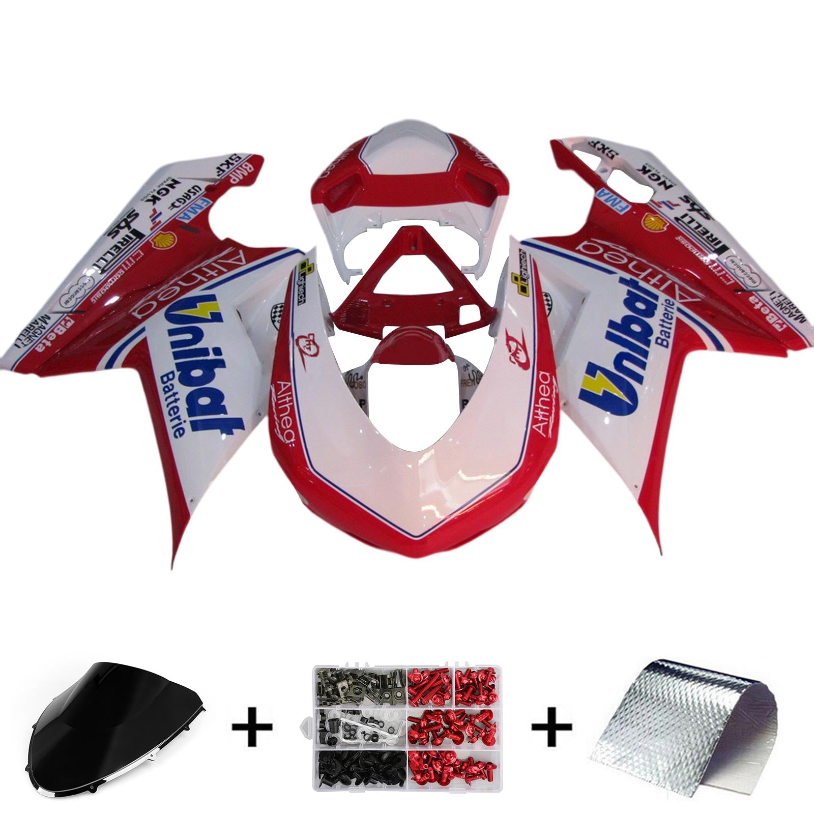 Ducati 1098 1198 848 2007-2011 Zestaw owiewek nadwozia ABS