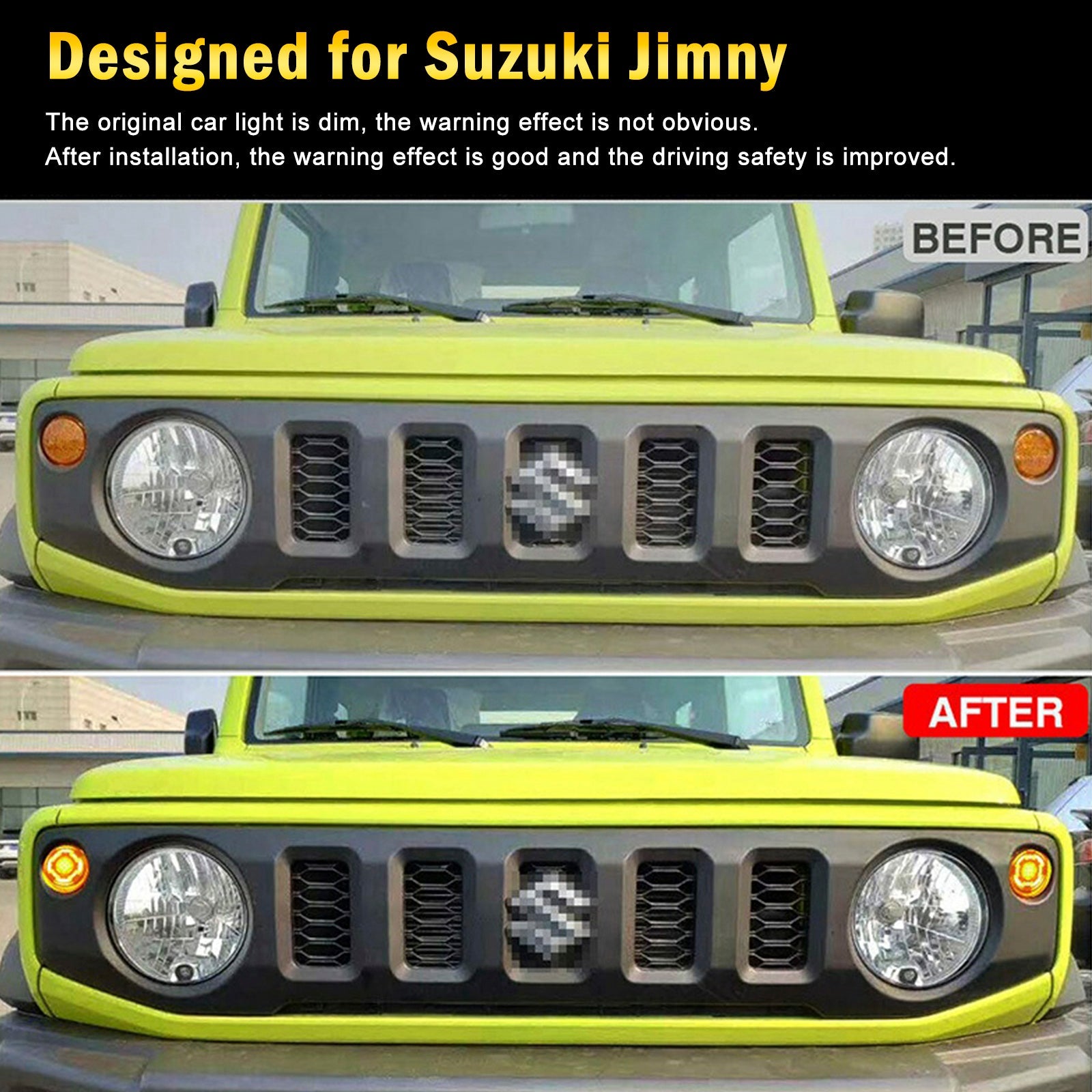 2019-2021 Suzuki Jimny JB64 JB74 Par de señales de giro delanteras ahumadas