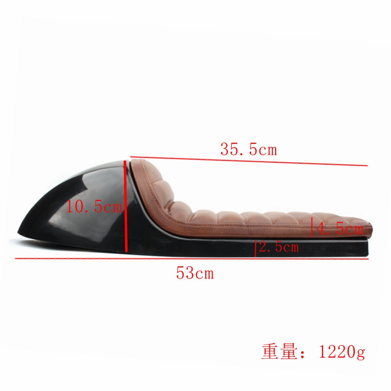 Universal Cafe Racer Seat Retro Vintage Cushion Scrambler Red Banc Generic