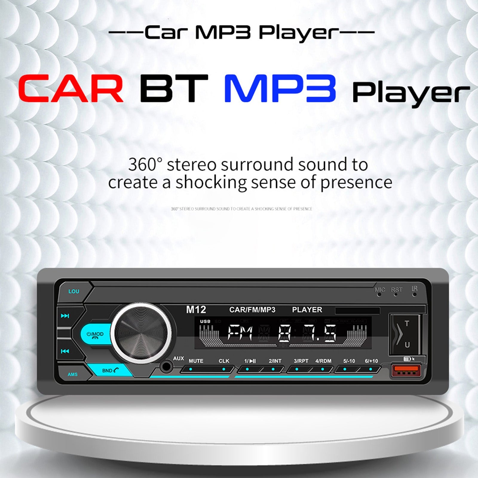AI smart Bluetooth Stereo Radio FM Car MP3 Player Positionnement pour trouver une voiture