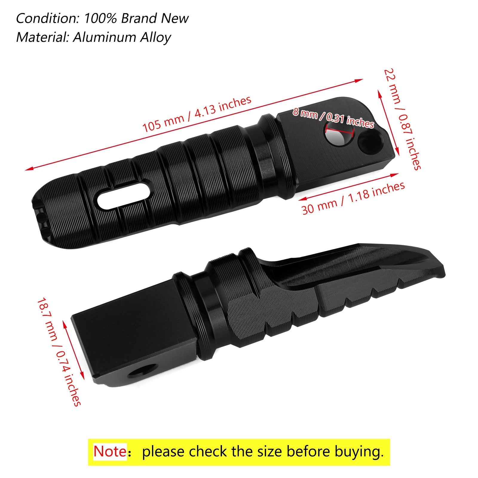 Repose-pieds arrière repose-pieds pour BMW R NINET F900R F900XR R1200R R1200RS R1250R générique