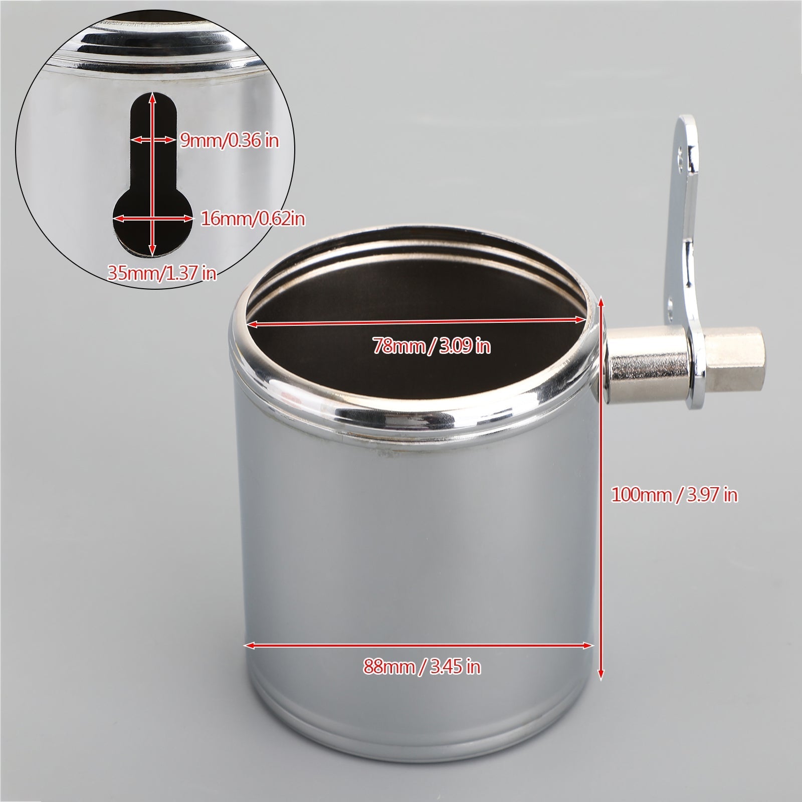 Portabicchieri Pinnacle cromato per Indian Roadmaster/Classic/Elite 2014-2019 Generico