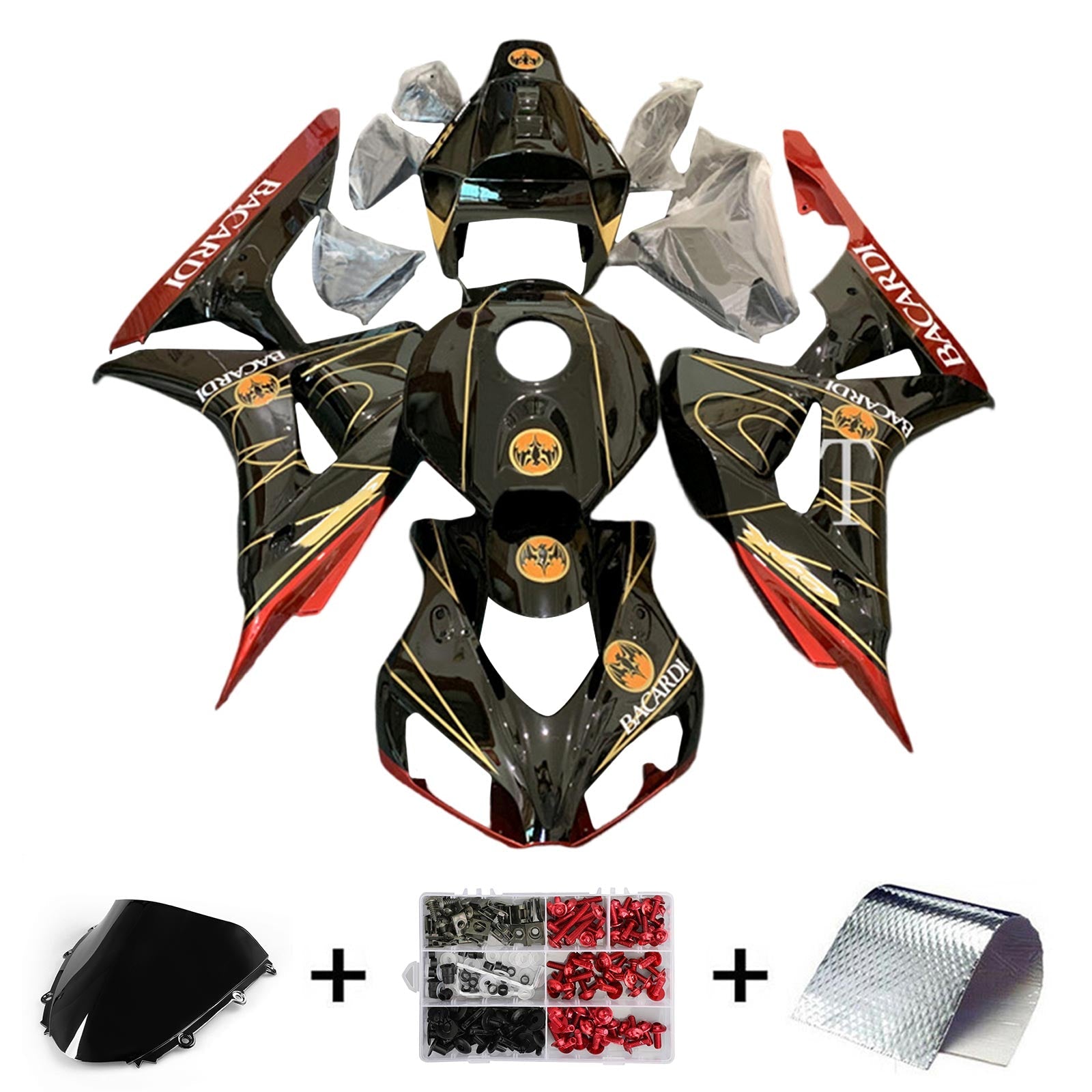 Amotopart Honda CBR1000RR 2006-2007 ABS muovinen korin suojasarja