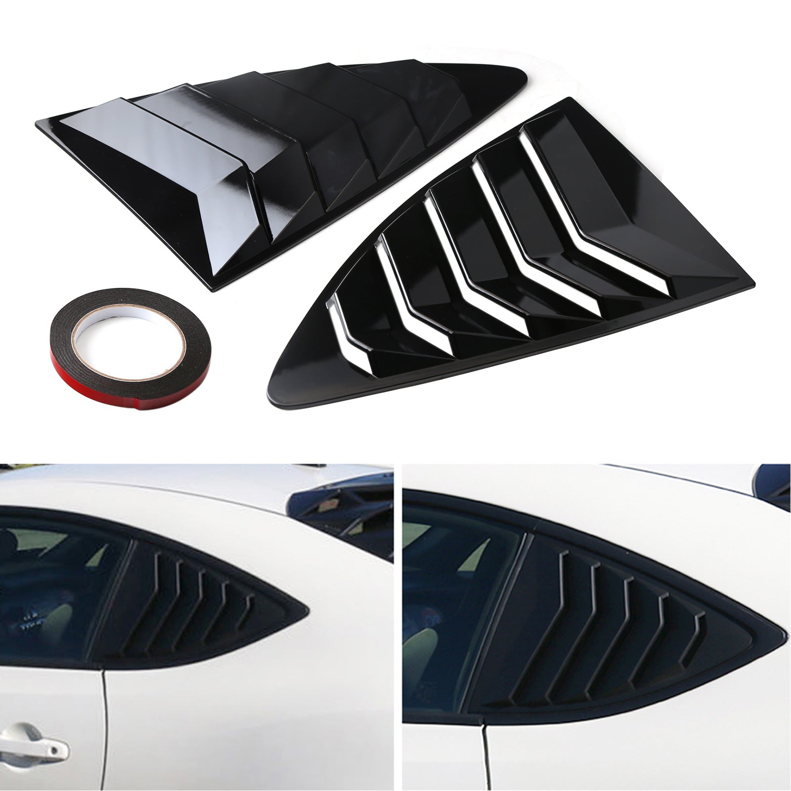 Persienne latérale noire brillante pour Scion FRS BRZ Toyota 86 GT86 générique 2013-2018