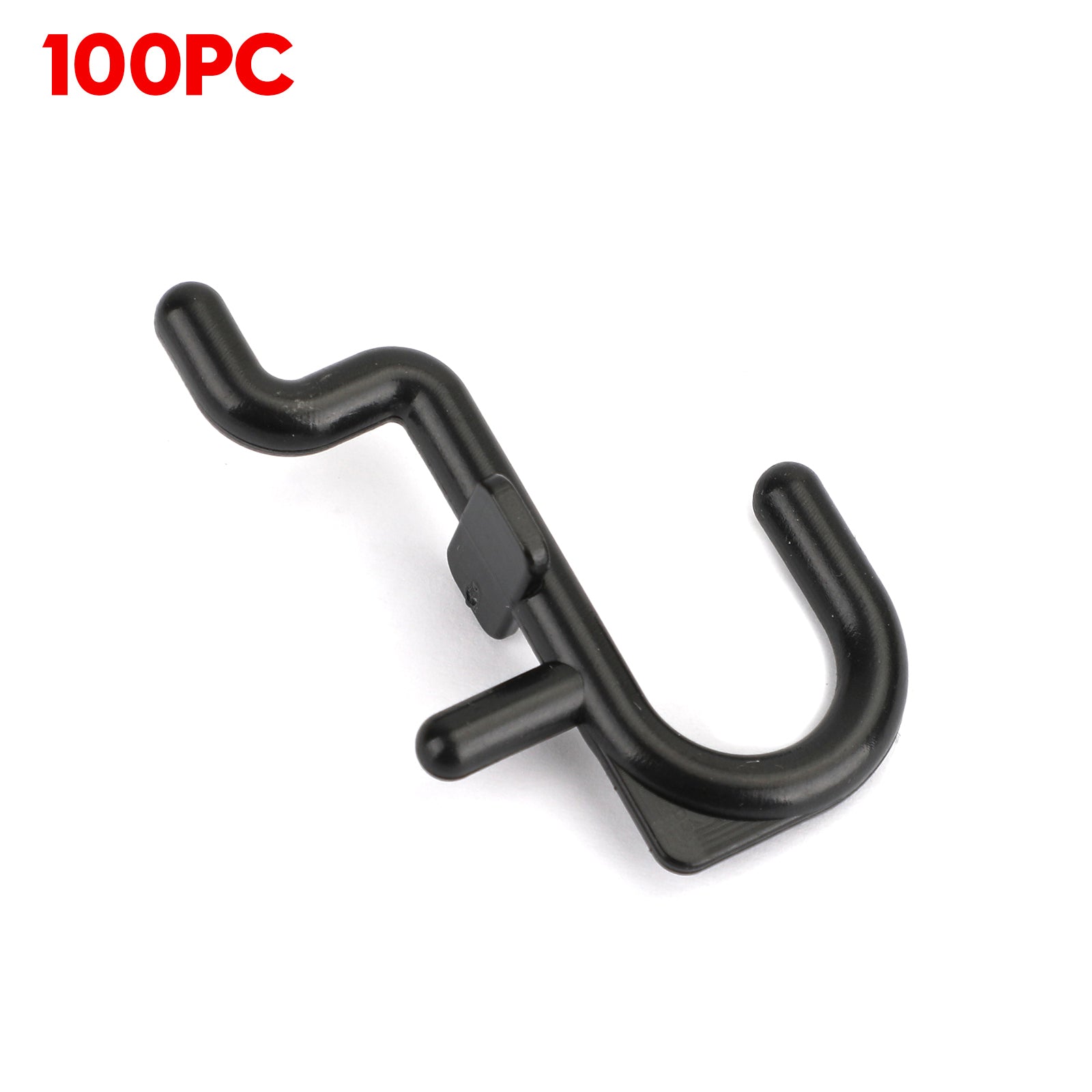 Areyourshop Peg Board Koukkusarja Autotallin säilytystyökalu Pegboard 100 kpl J muovinen lukituskoukku