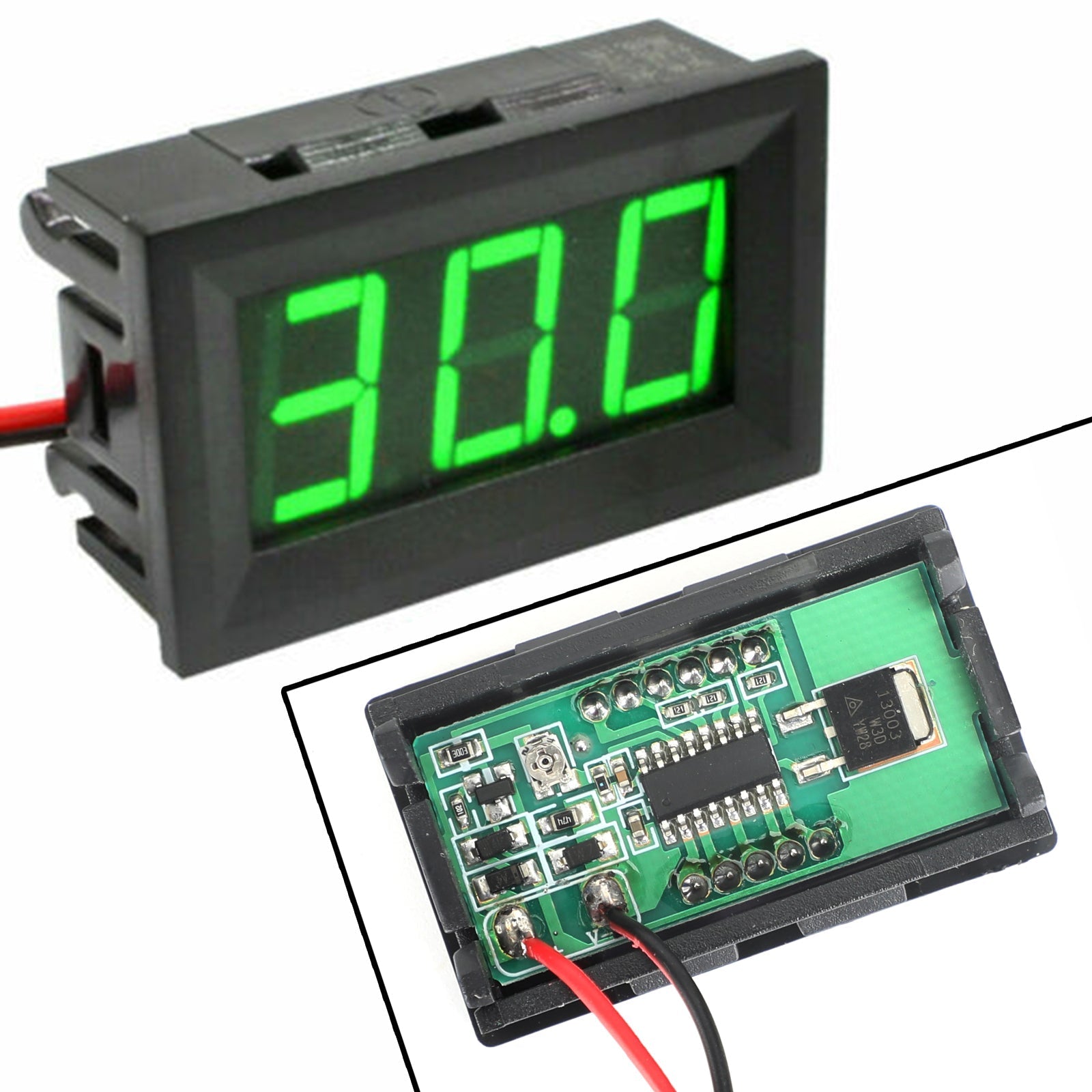 5 stuks DC5-120V 0.56" 2-draads LED digitaal displaypaneel voltmeter volttester